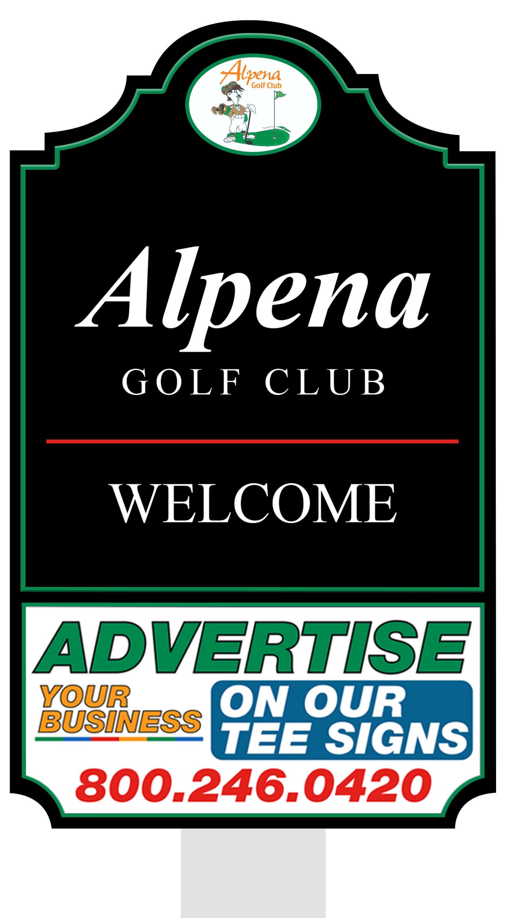 Welcome sign advertising