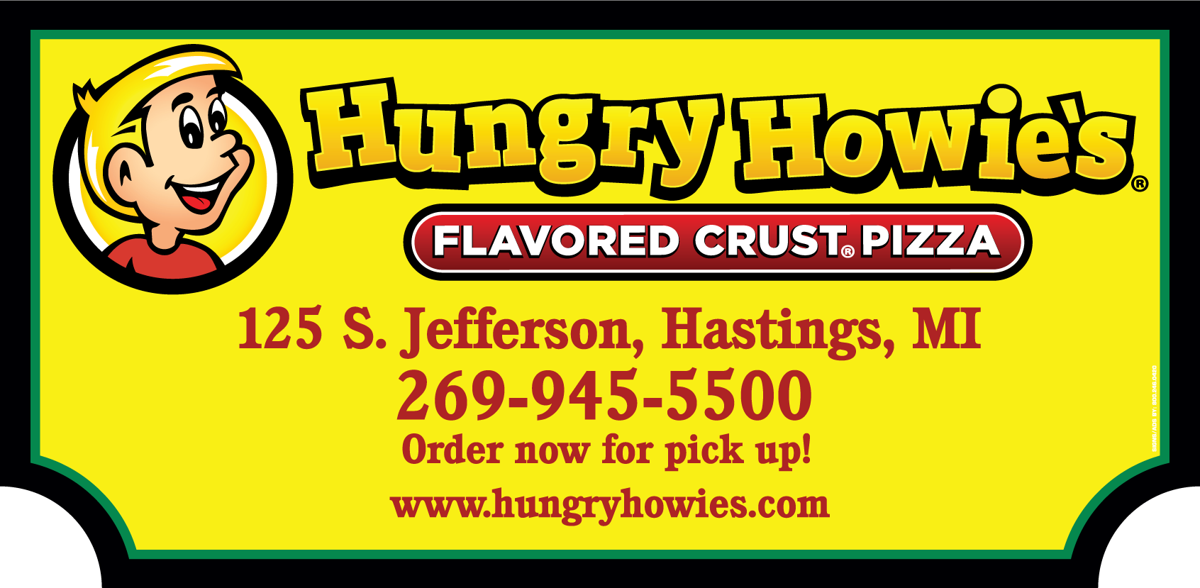 Hungry Howie's Pizza sign