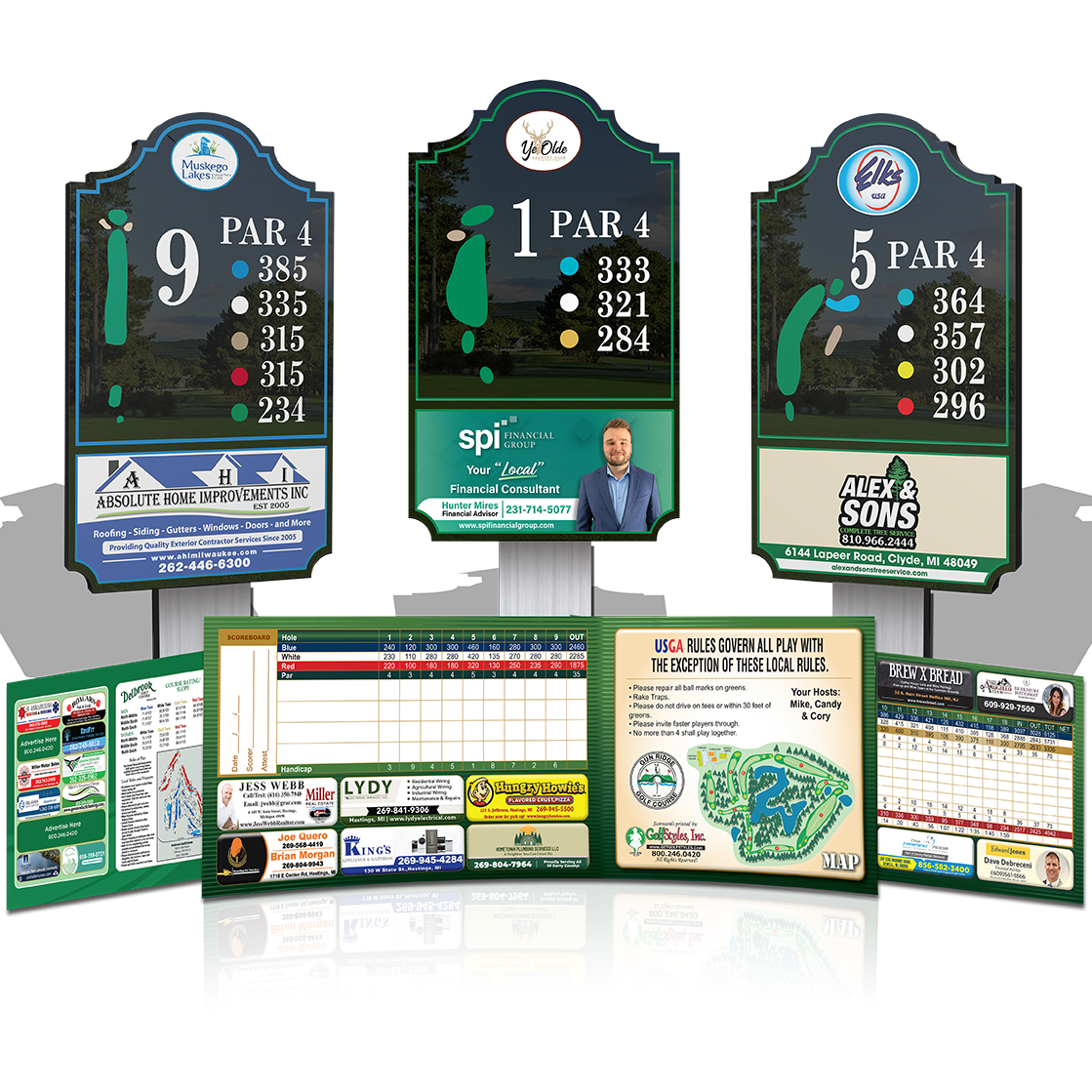 Golfer holding scorecard