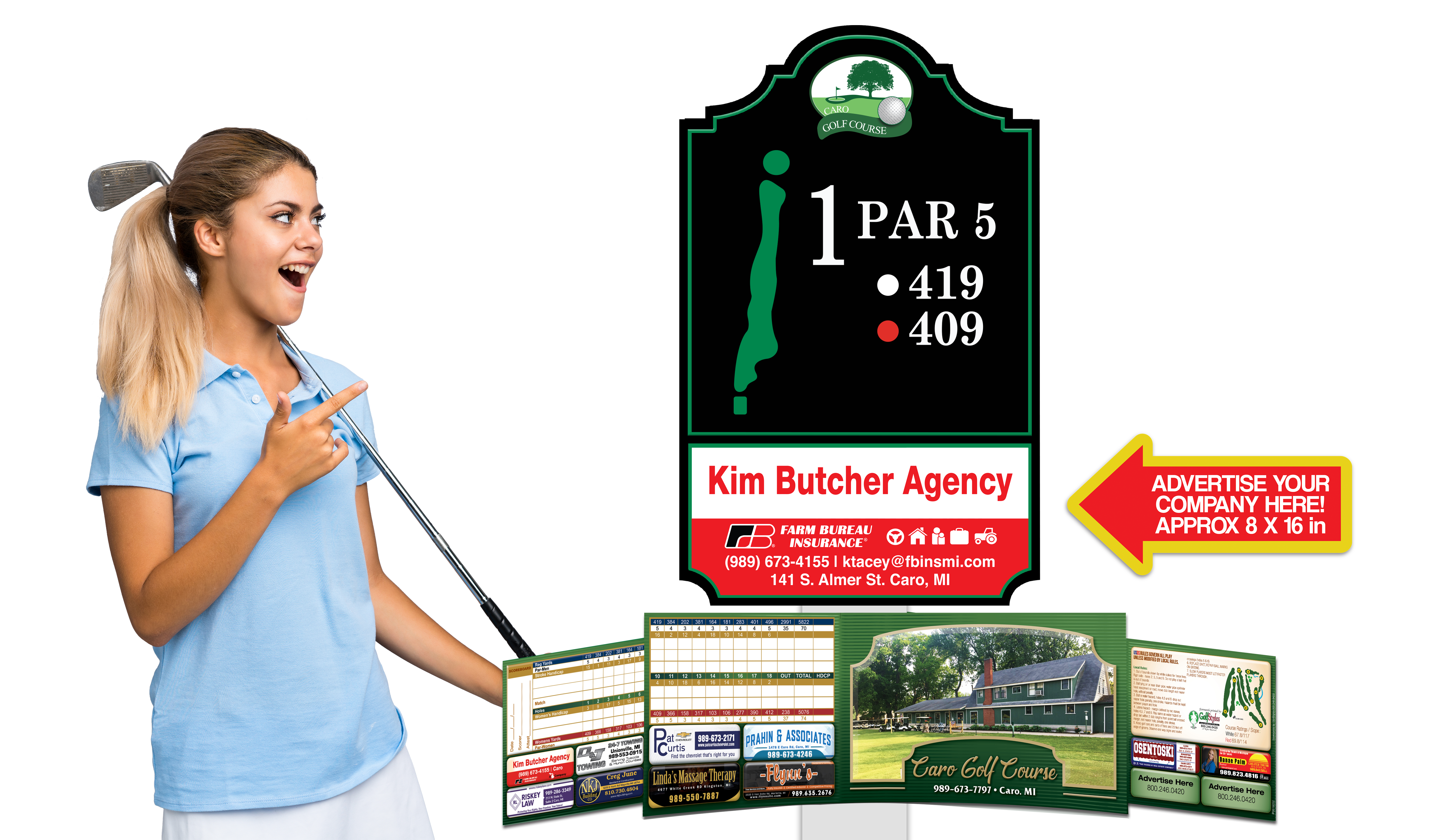 Golfer Tee Sign