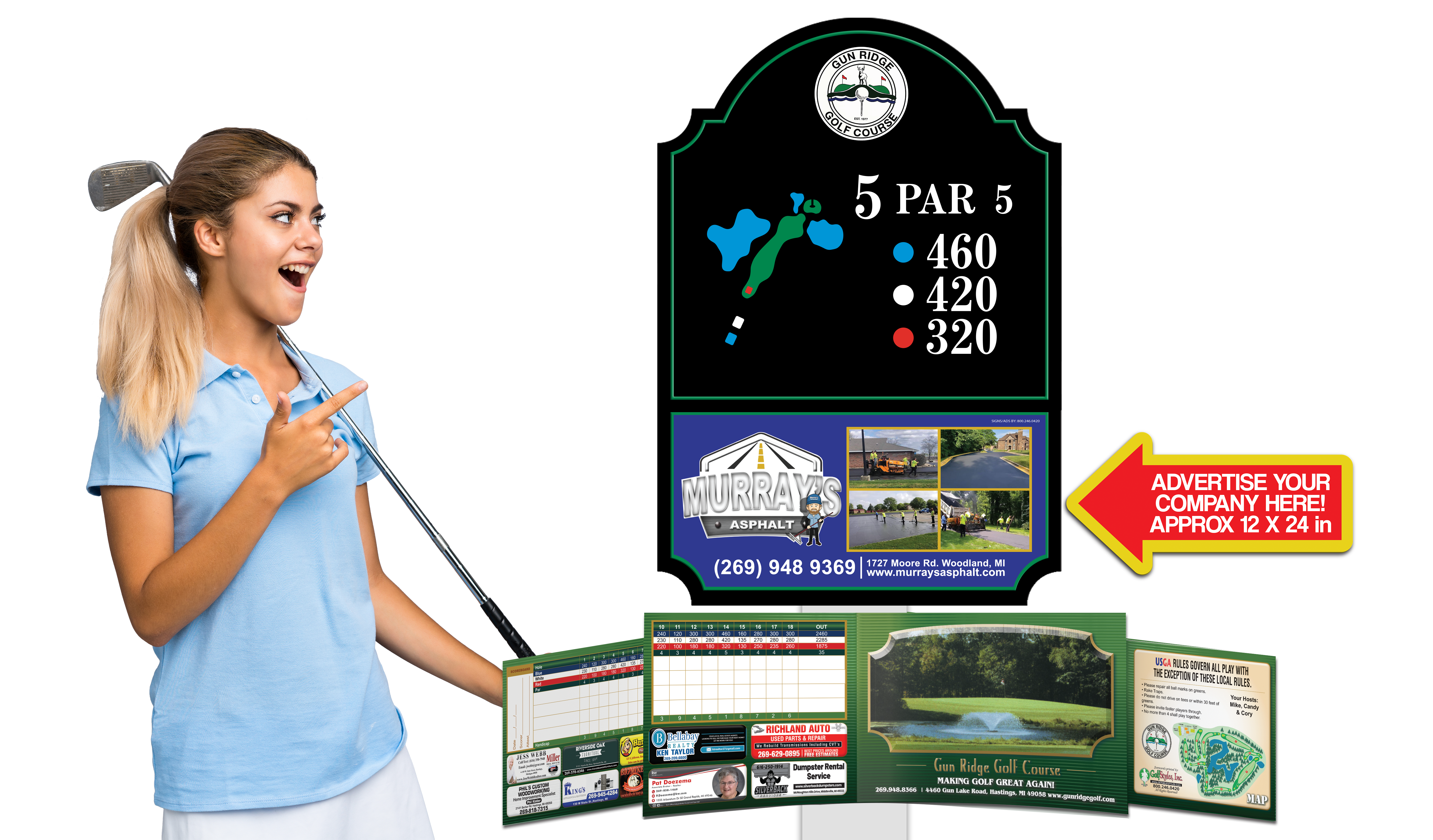 Golfer Tee Sign