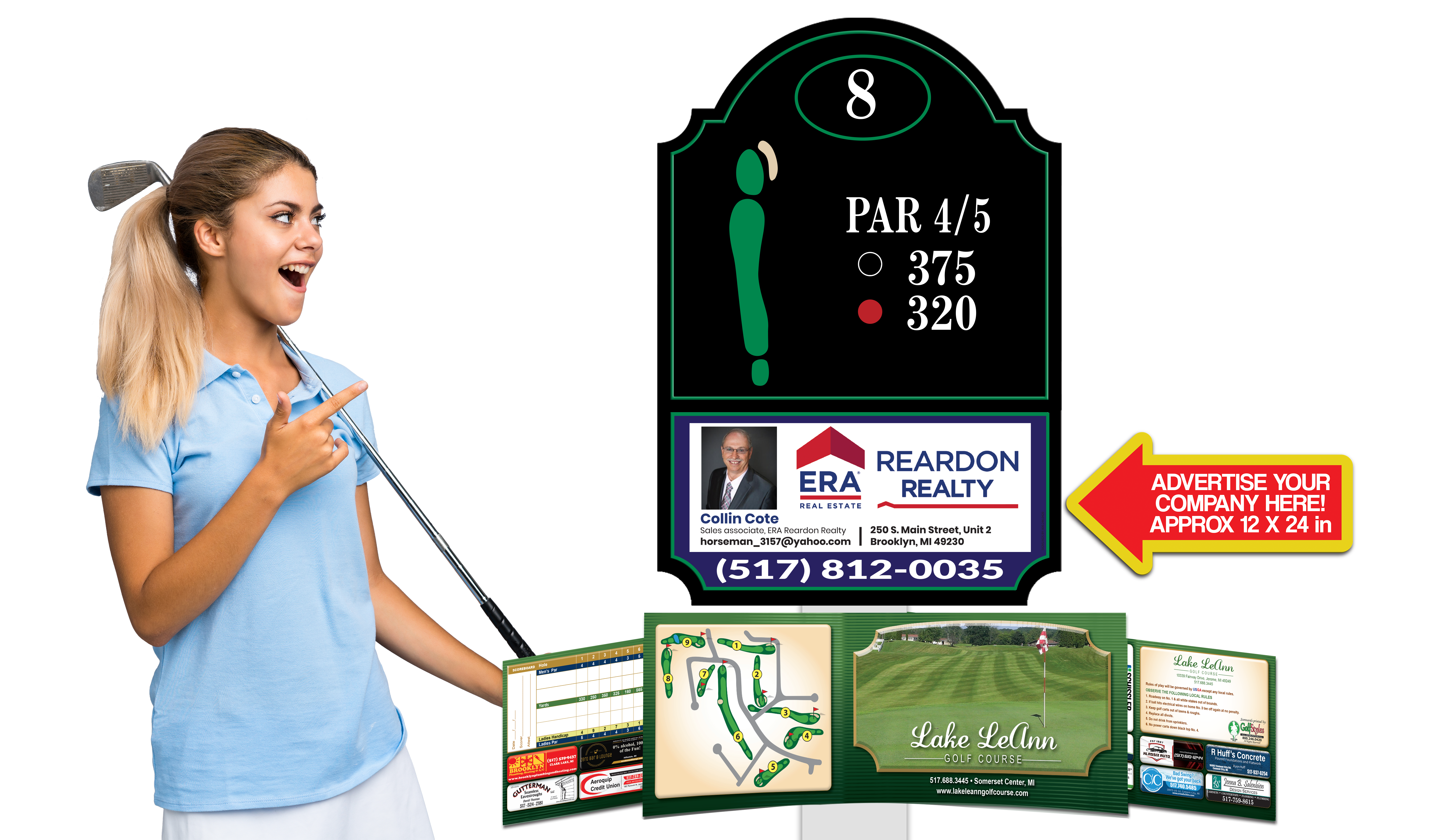 Golfer Tee Sign