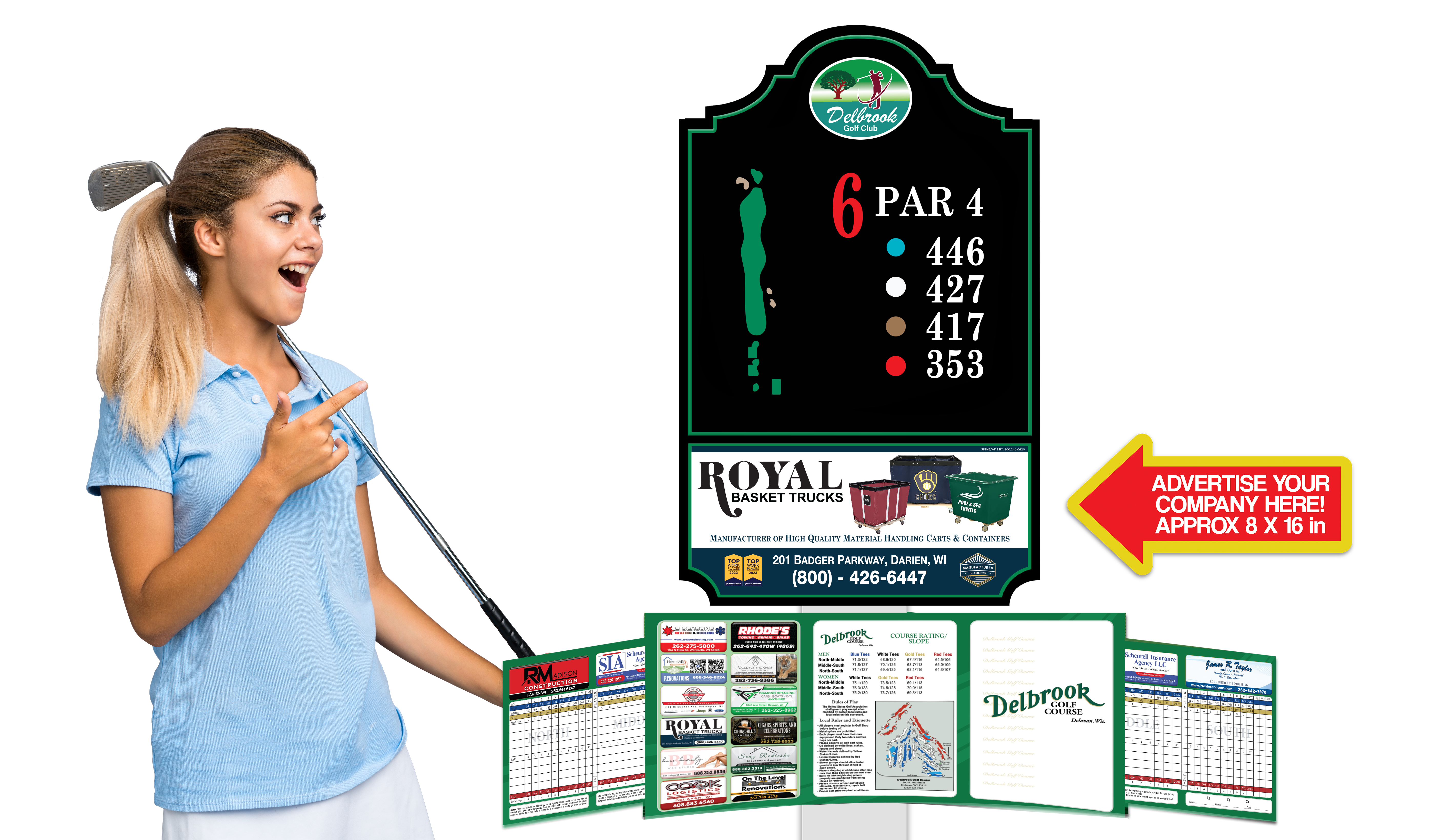 Golfer Tee Sign