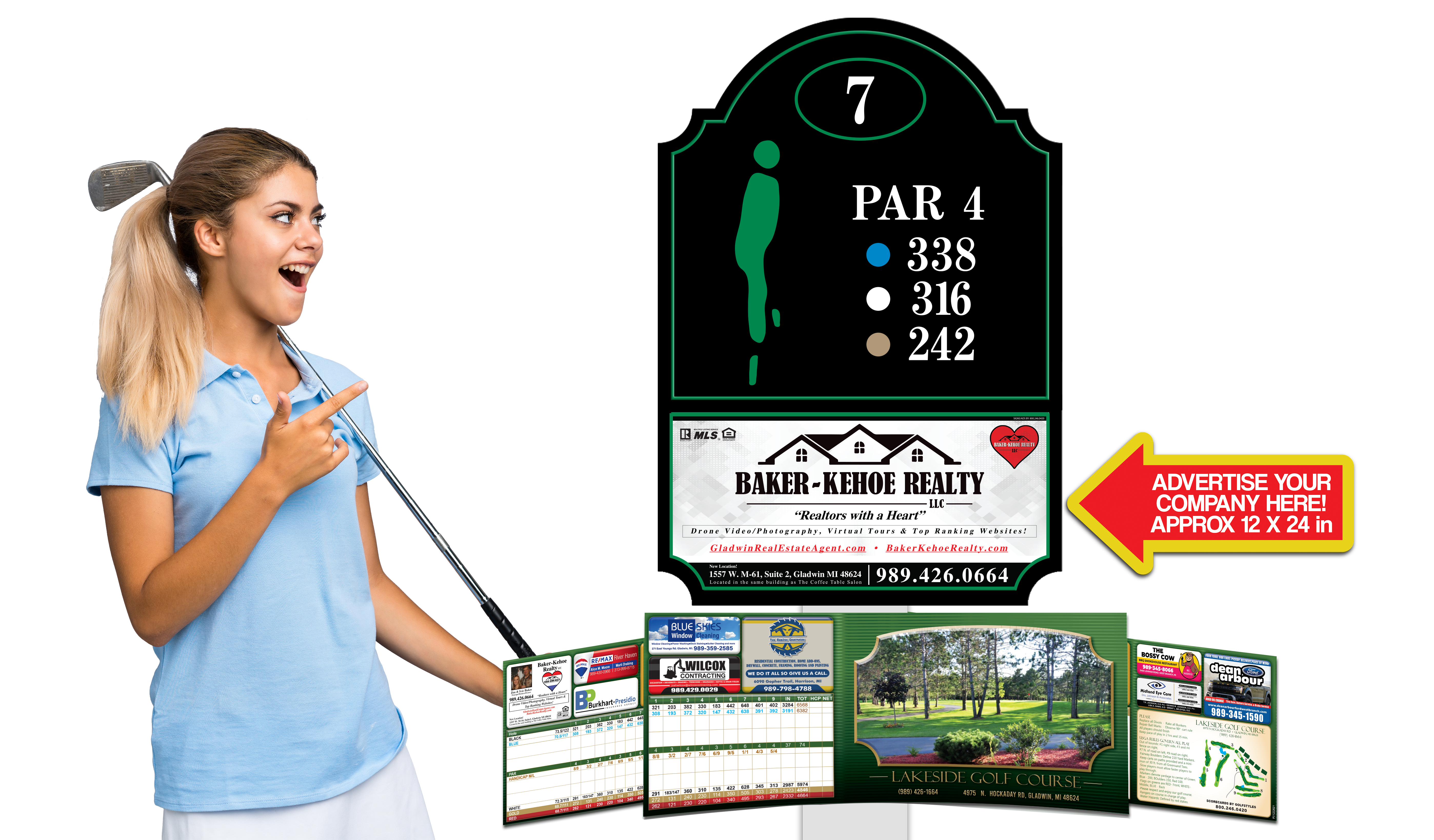 Golfer Tee Sign