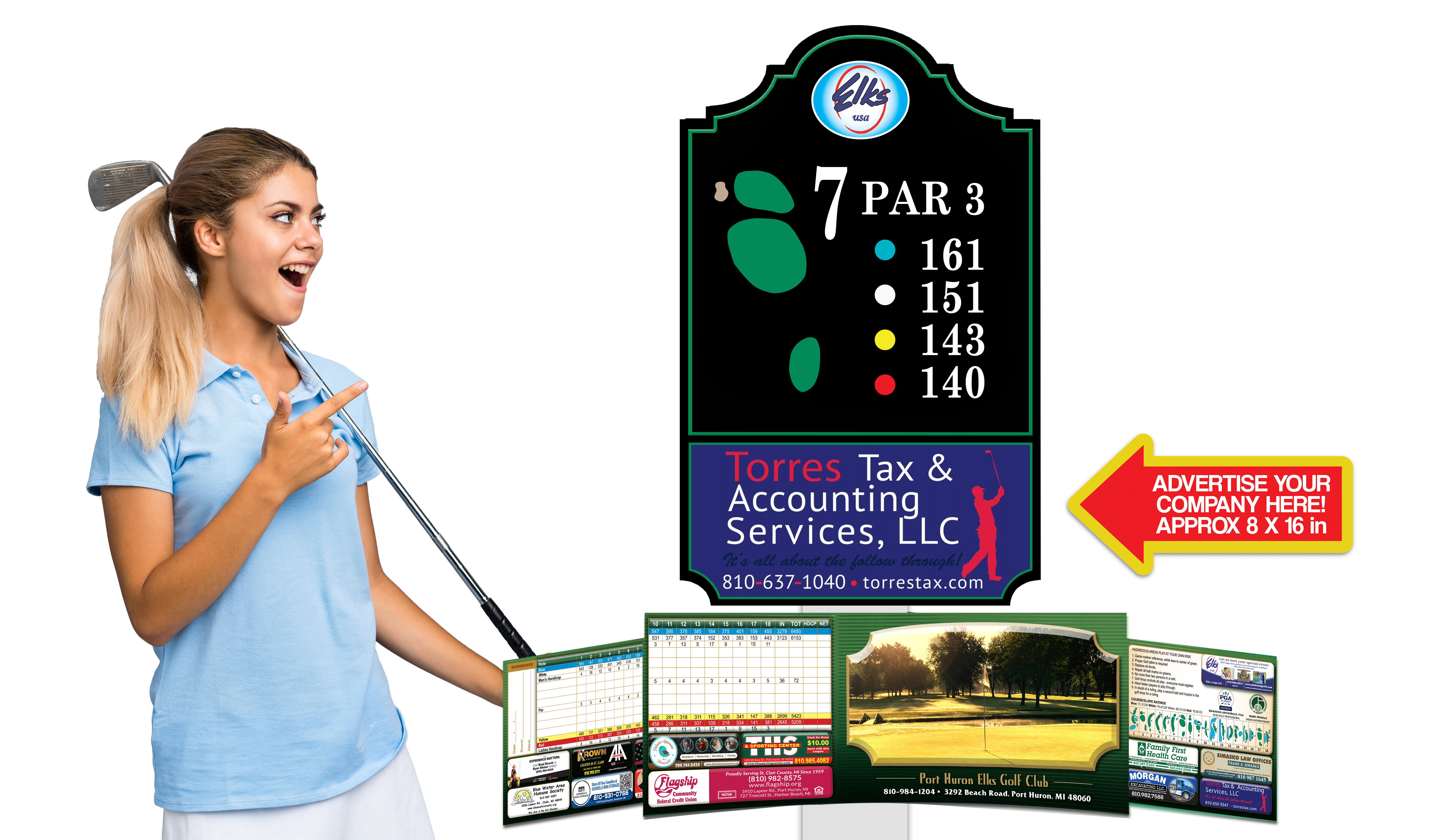 Golfer Tee Sign