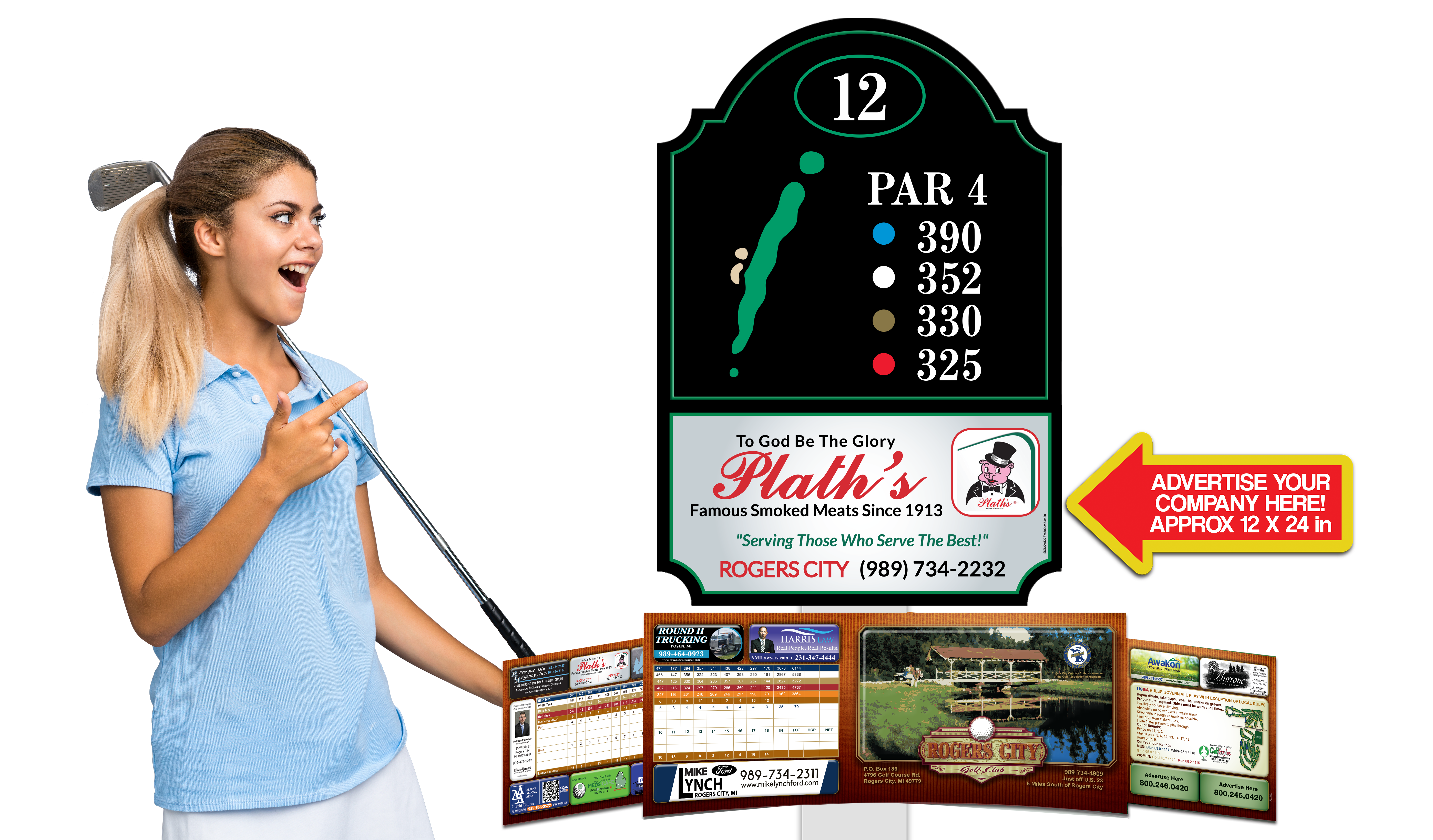 Golfer Tee Sign