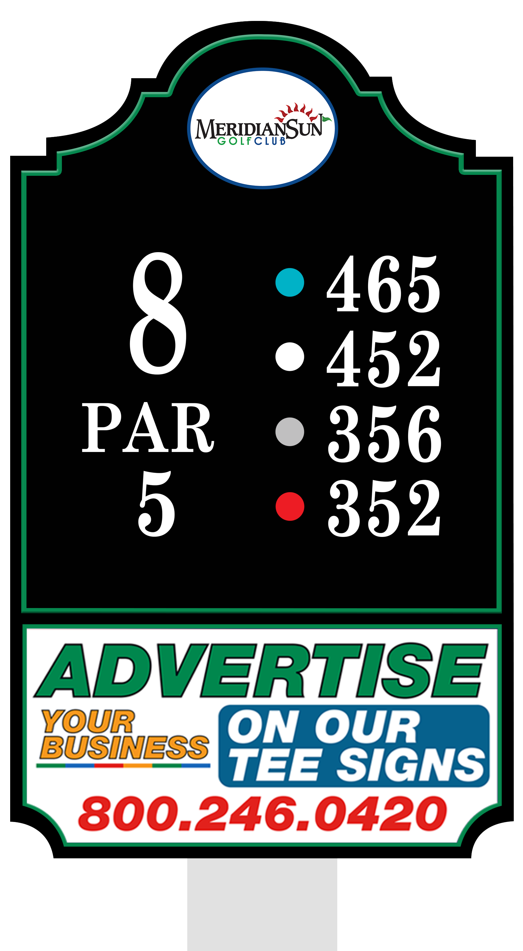 Standard tee sign placement