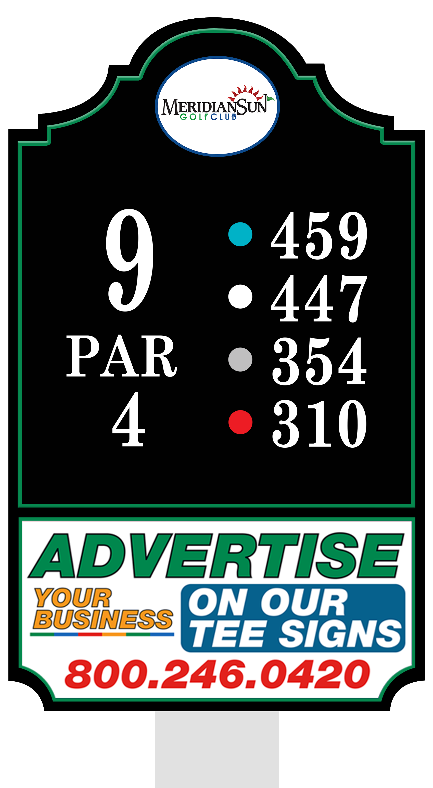 Premium tee sign placement