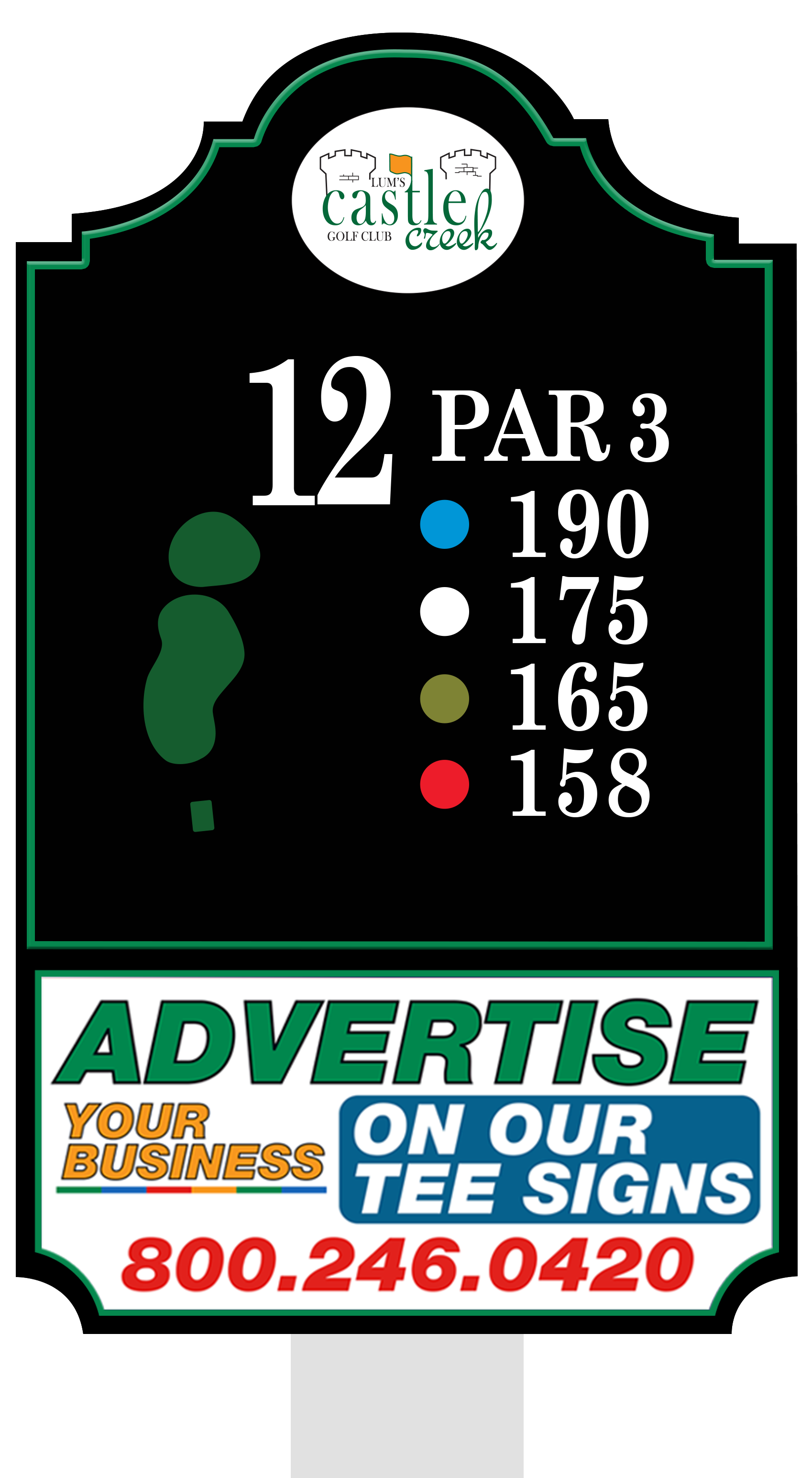 Premium tee sign placement
