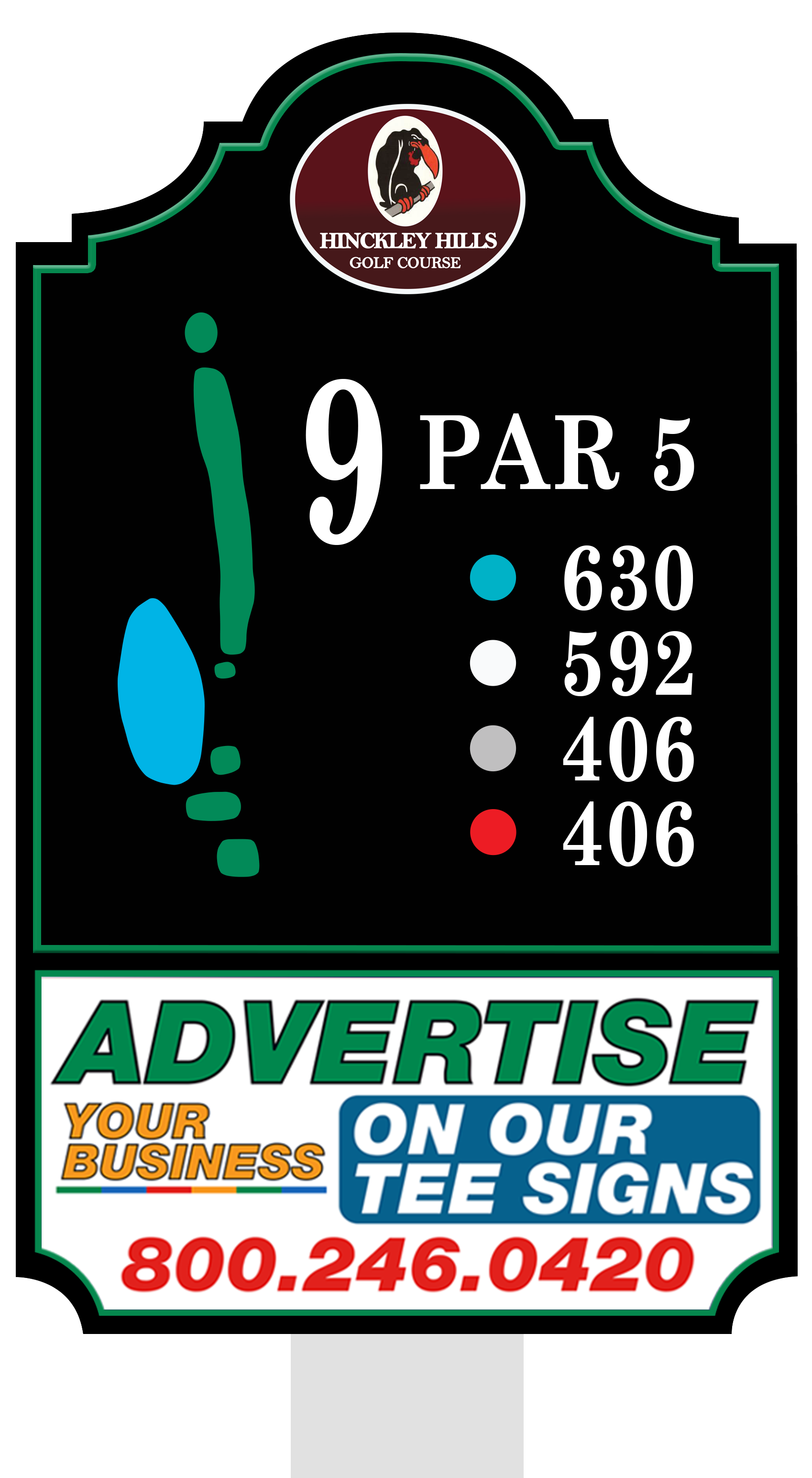 Premium tee sign placement