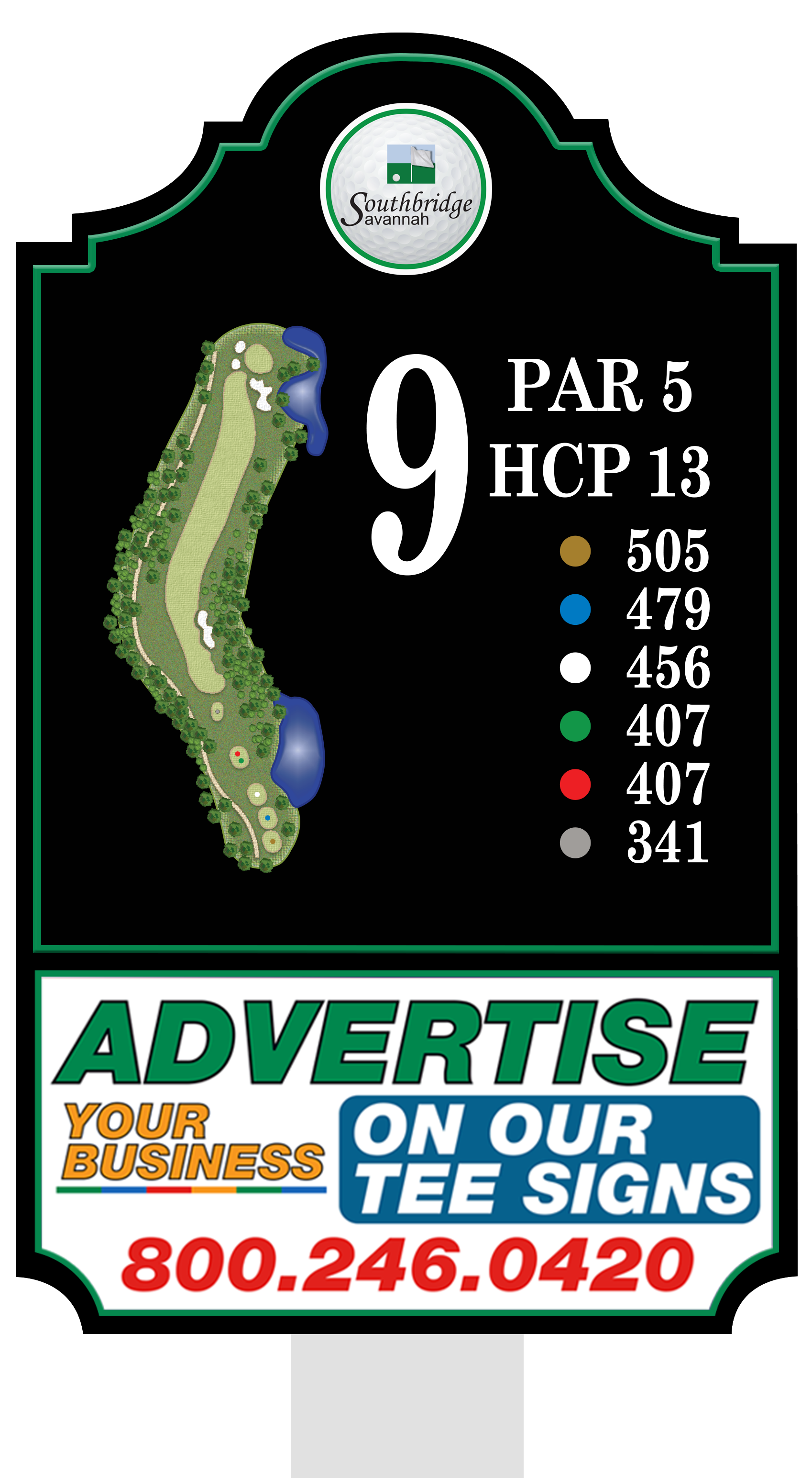 Premium tee sign placement