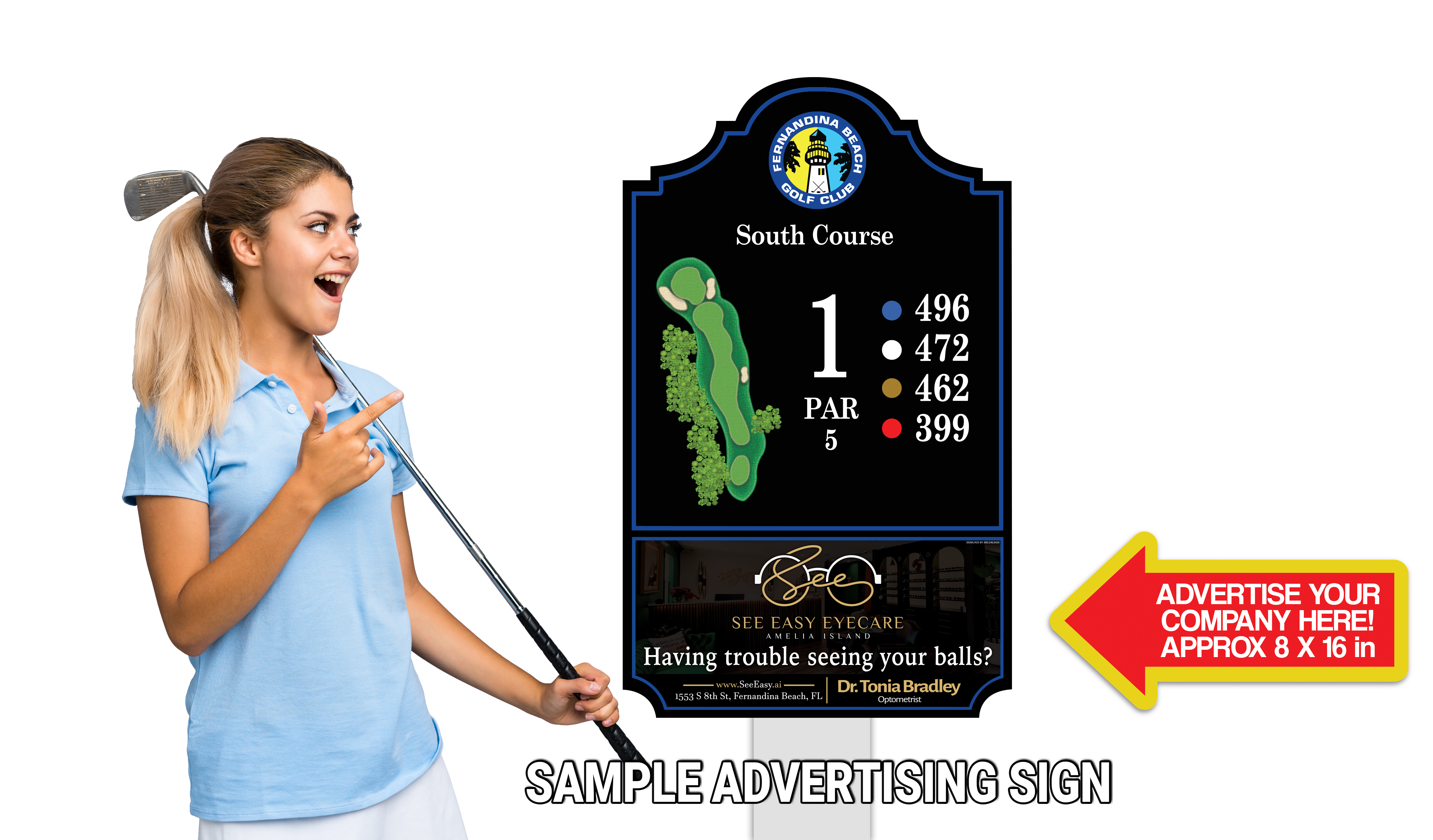 Golfer holding scorecard