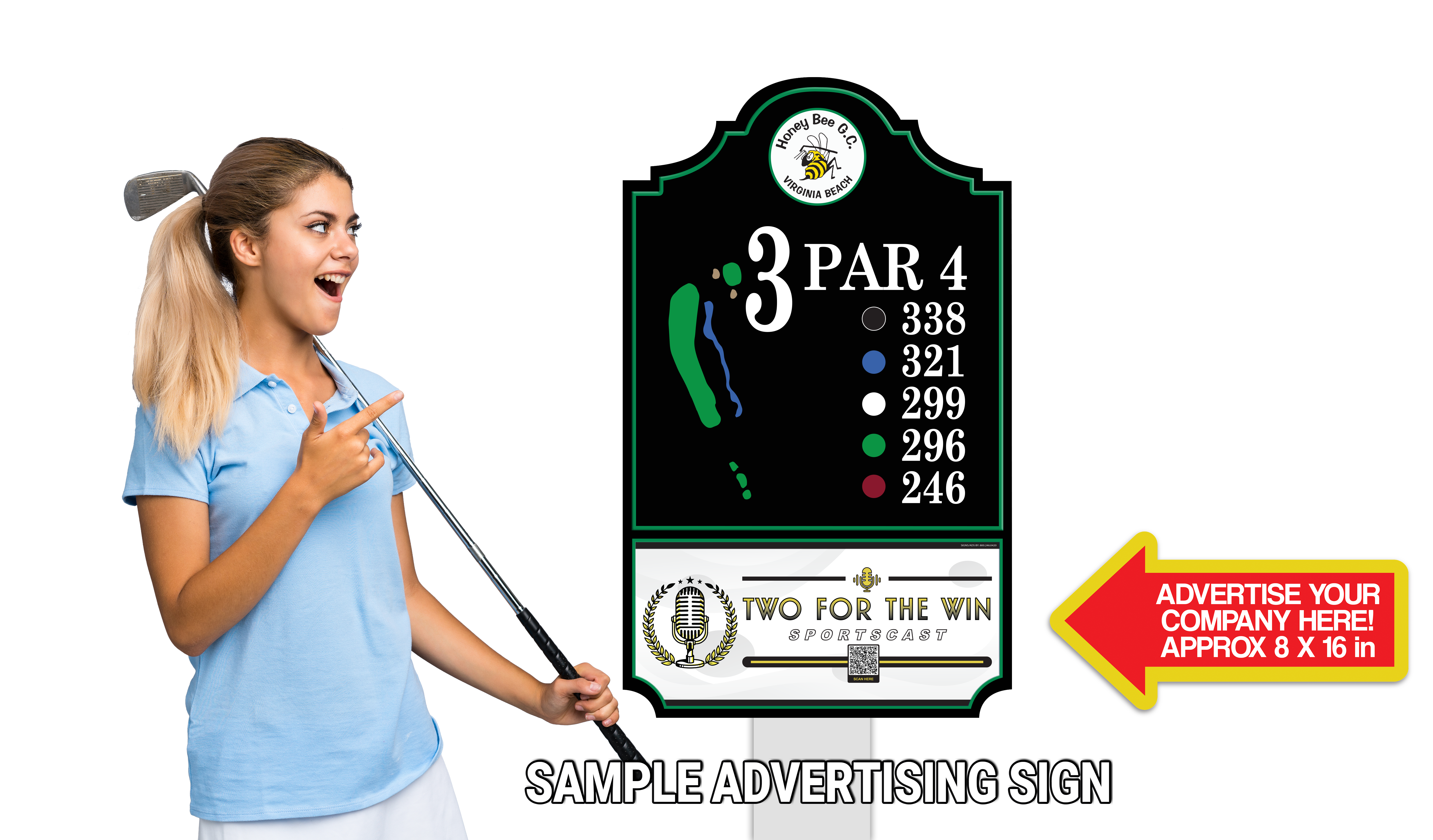 Golfer holding scorecard