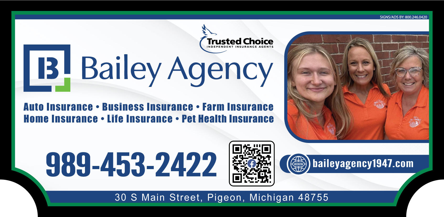 Bailey Agency sign