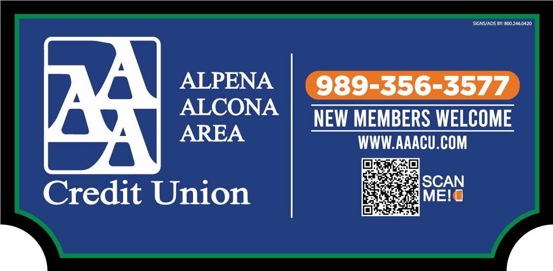 Alpena Alcona Area Credit Union sign