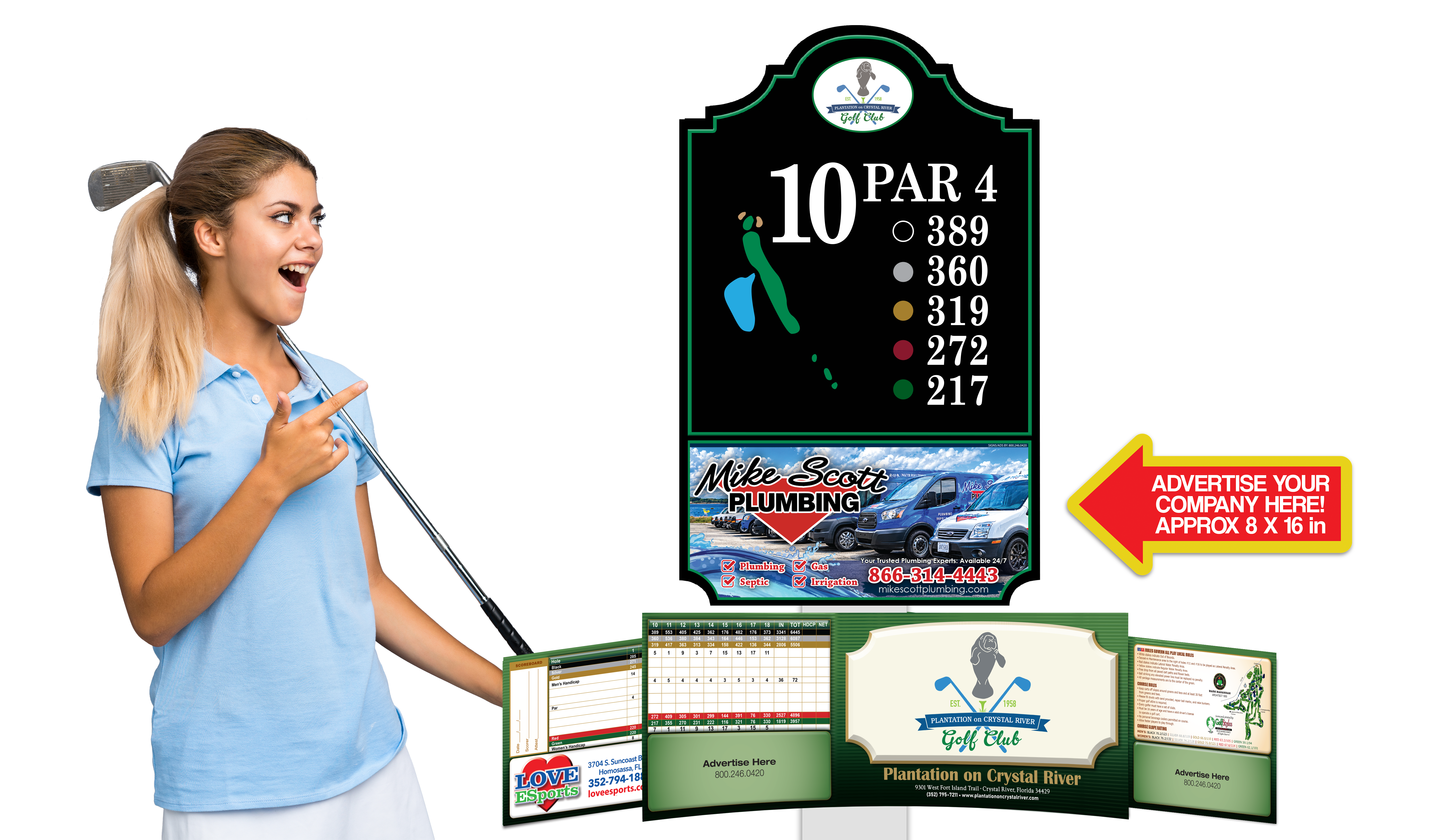 Golfer holding scorecard