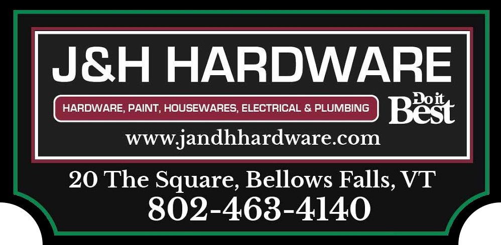 J and H Hardware/Sporting Goods sign