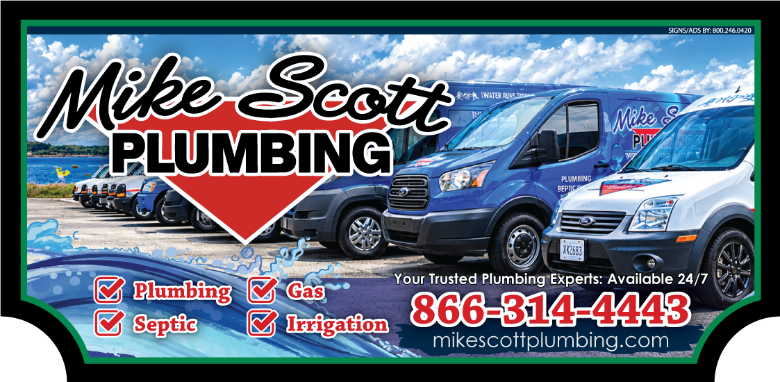 Mike Scott Plumbing sign