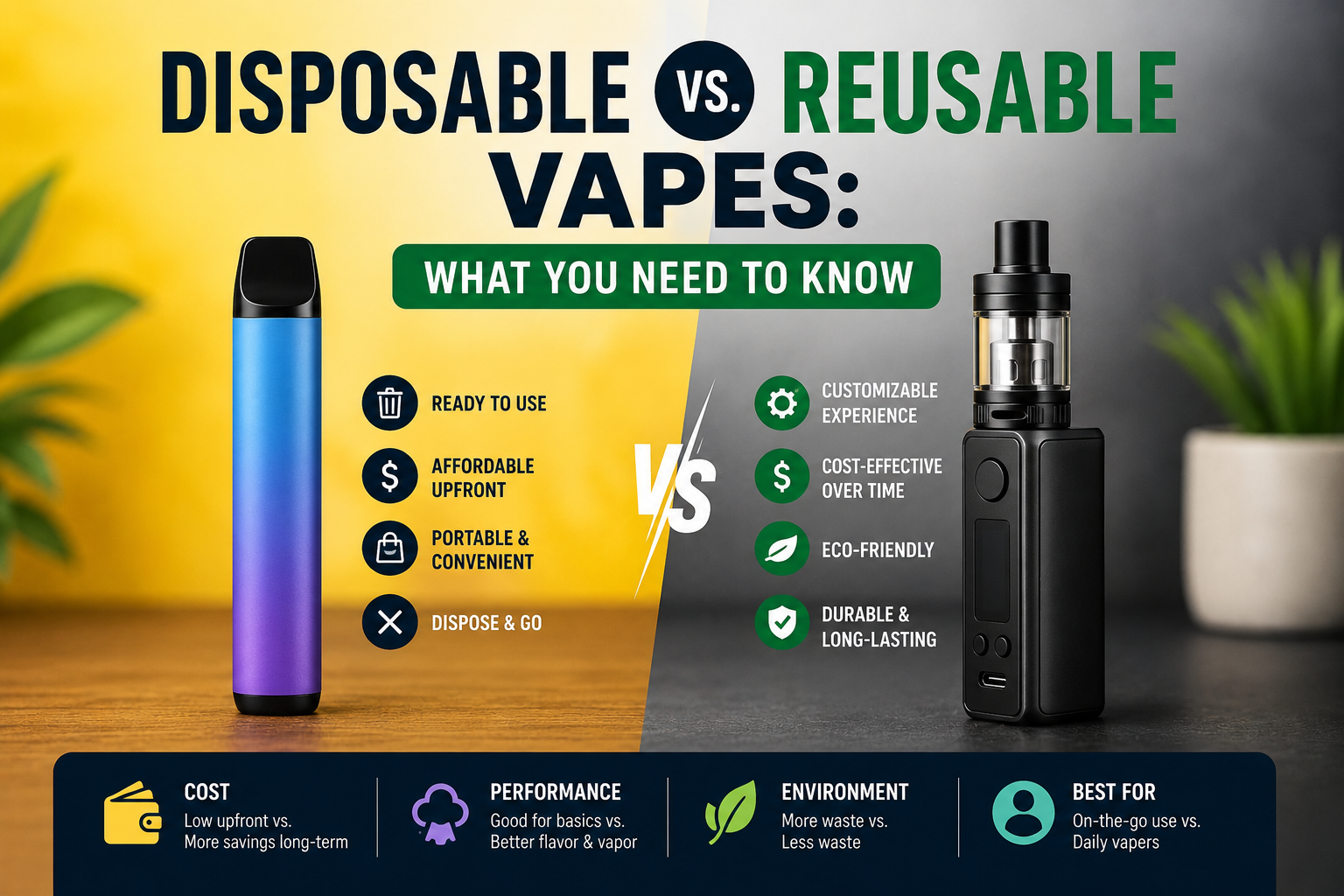 What You Need to Know About Disposable vs. Reusable Vapes