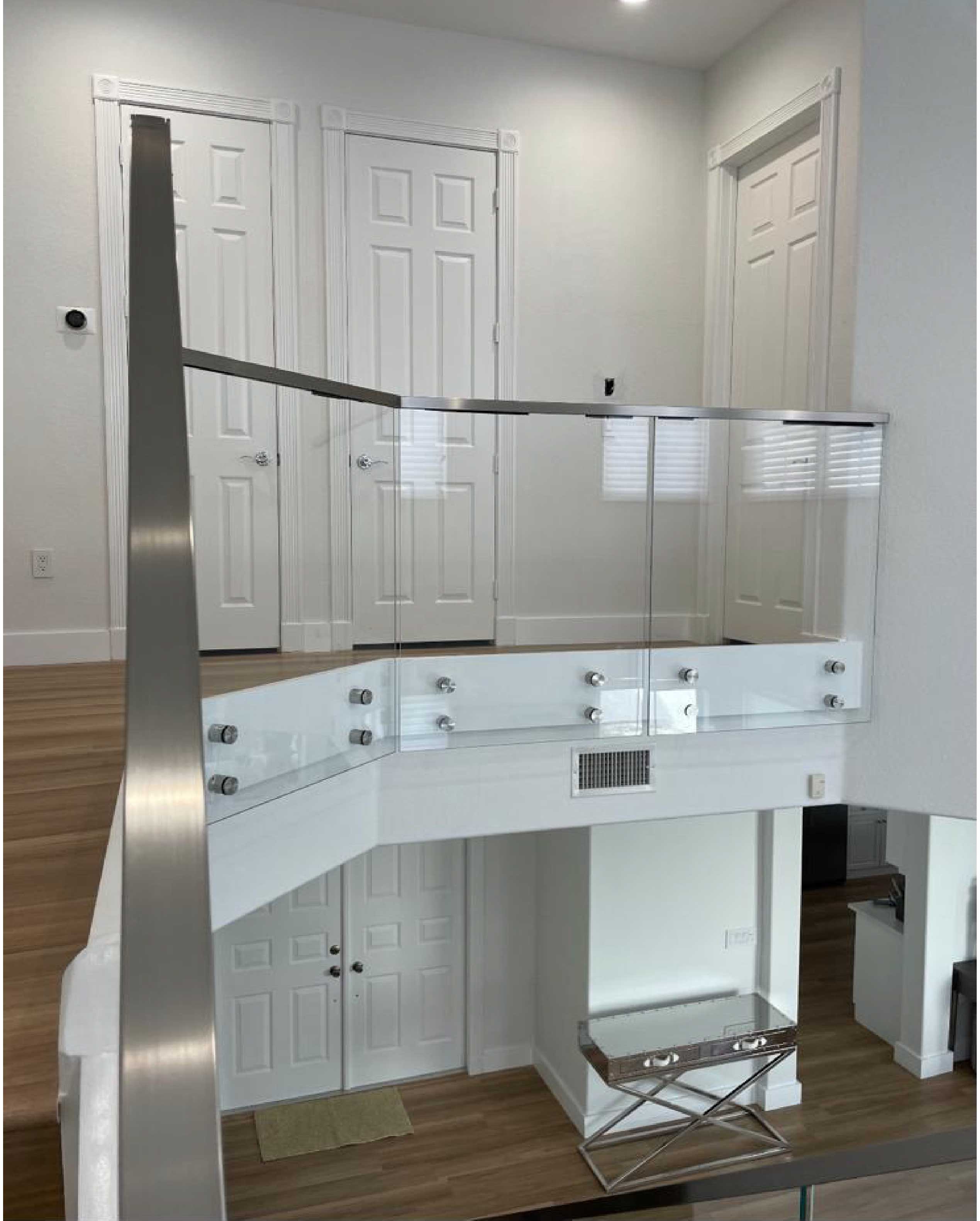Impact glass railings in Hollywood