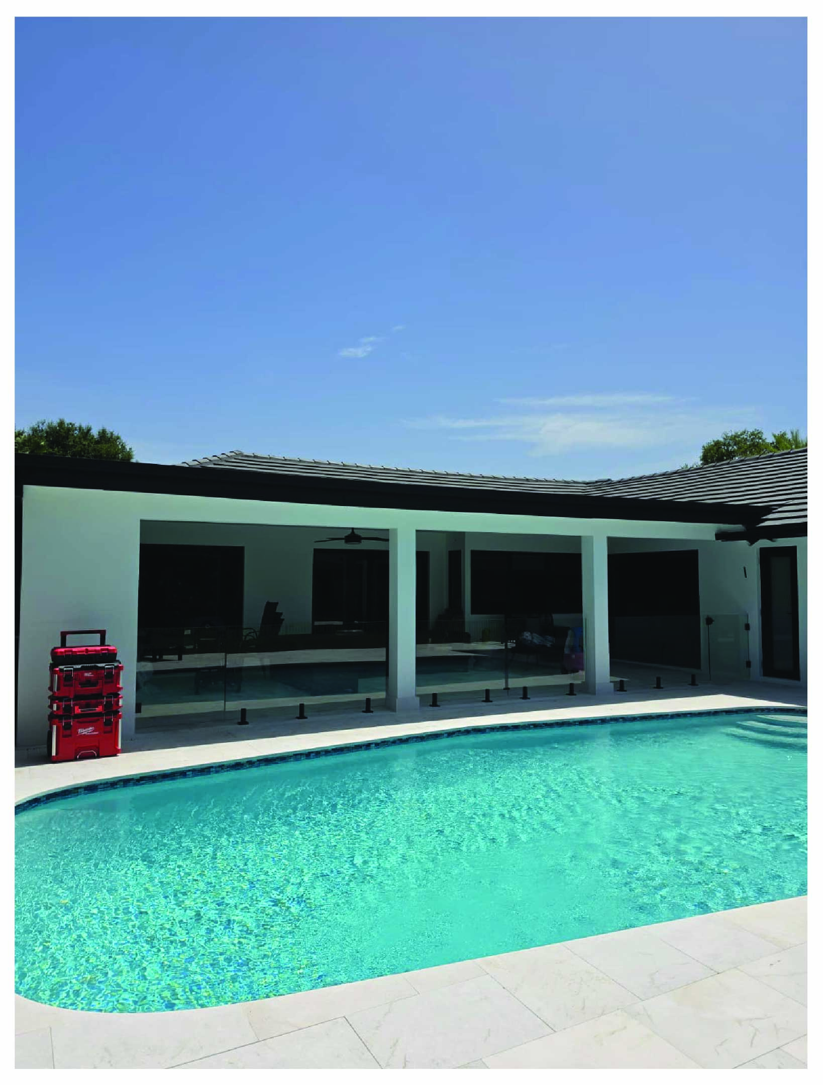 Impact glass railings Hollywood