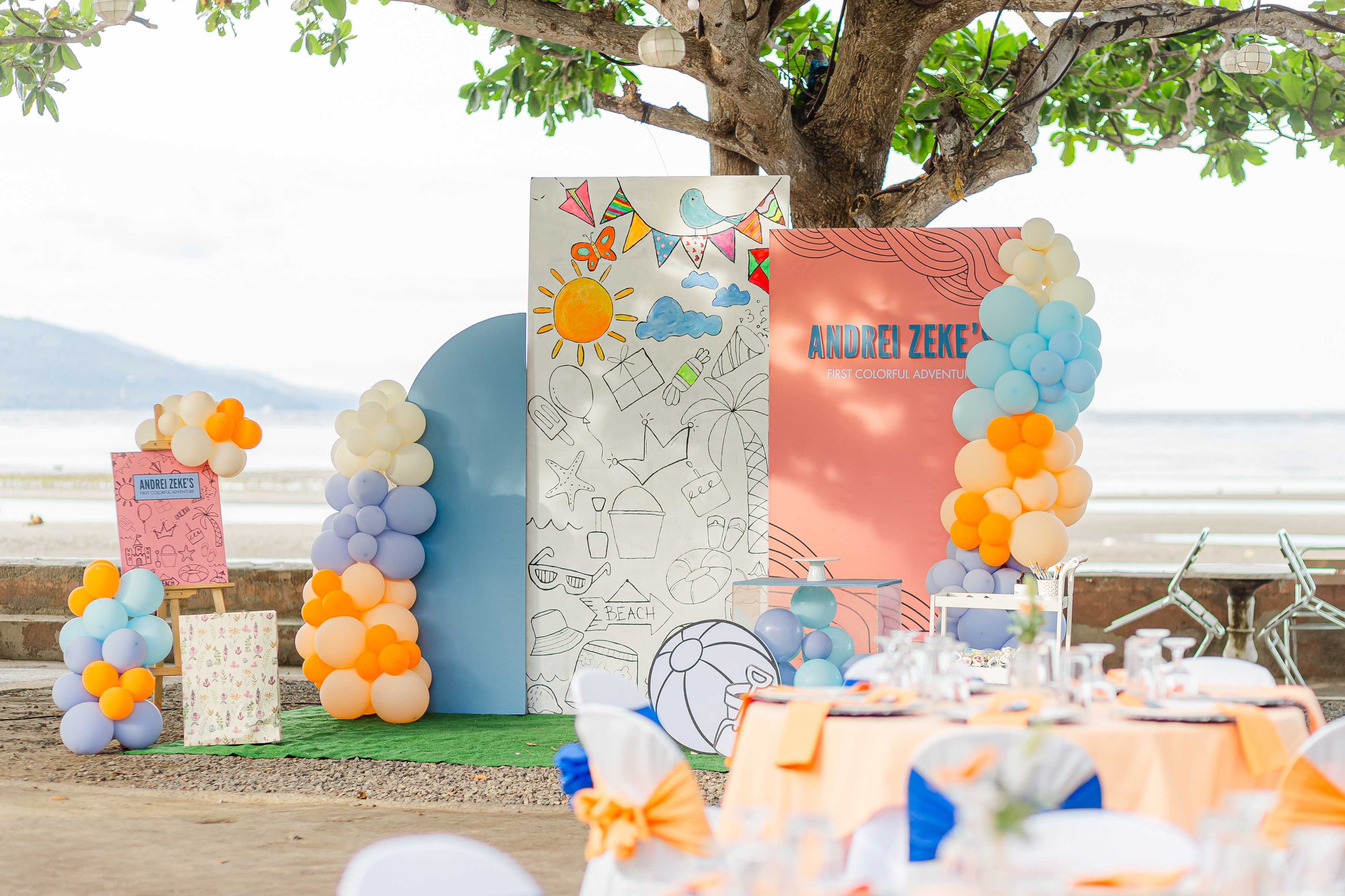 A colorful kiddie party at Praia