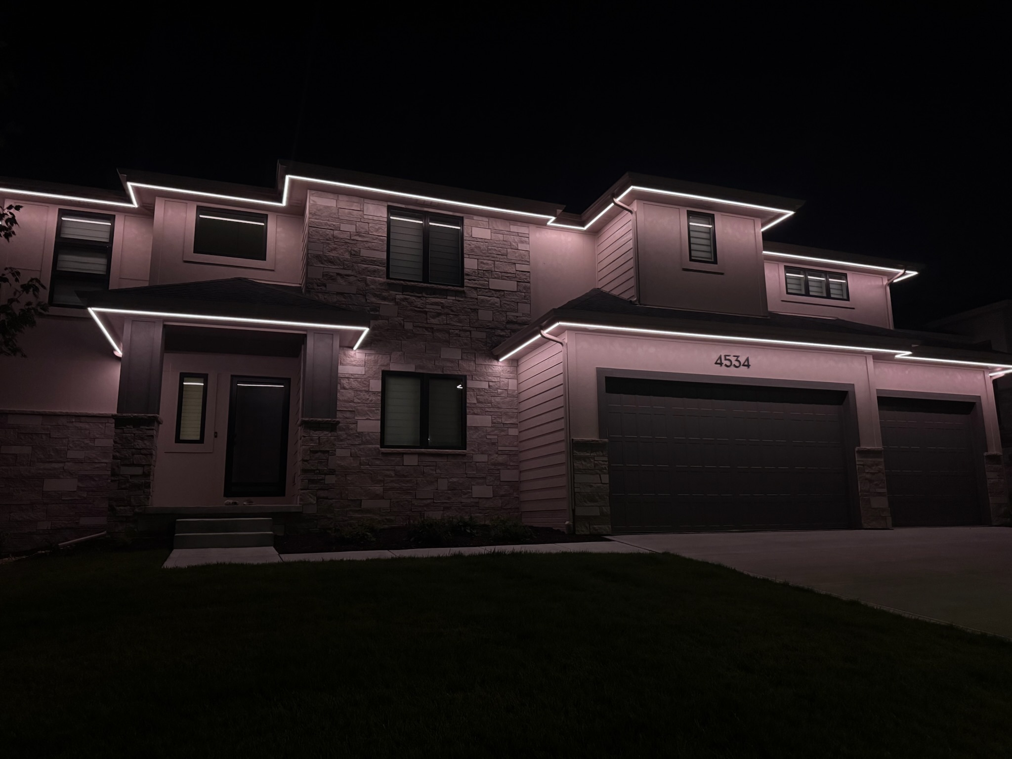 Referred home with custom color lighting