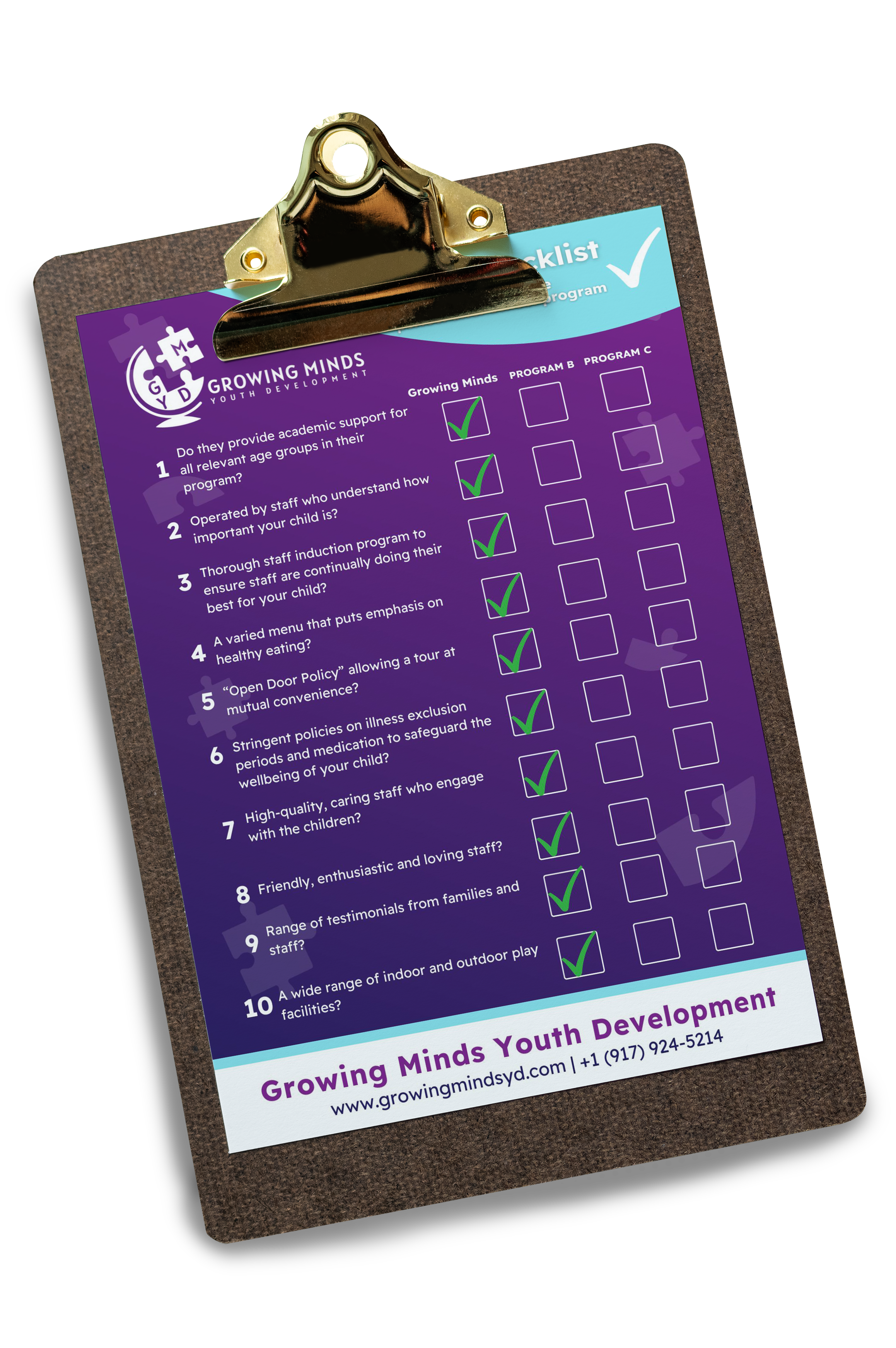 checklist growing minds