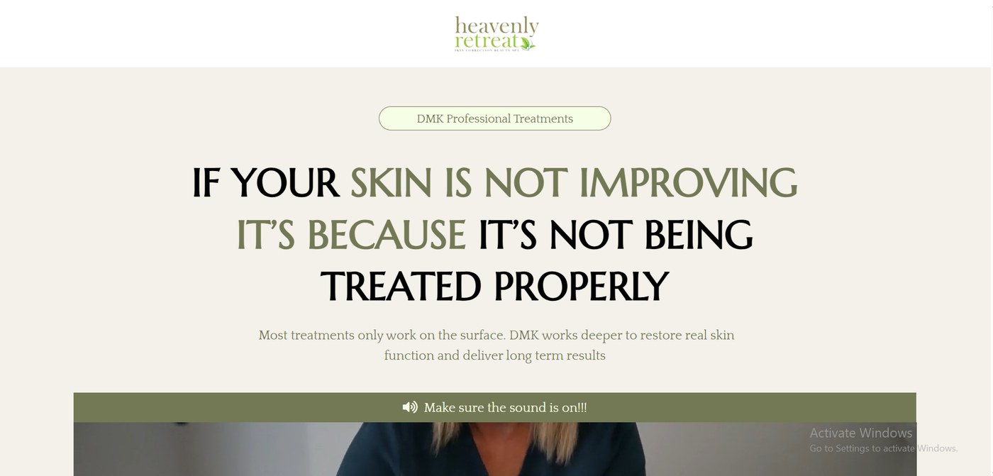 Heavenly Retreat DMK skincare website