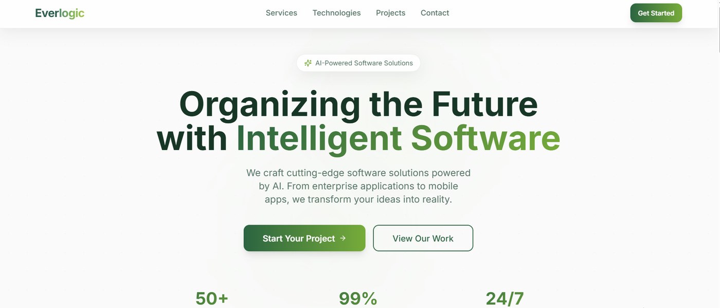Everlogic Labs software company website