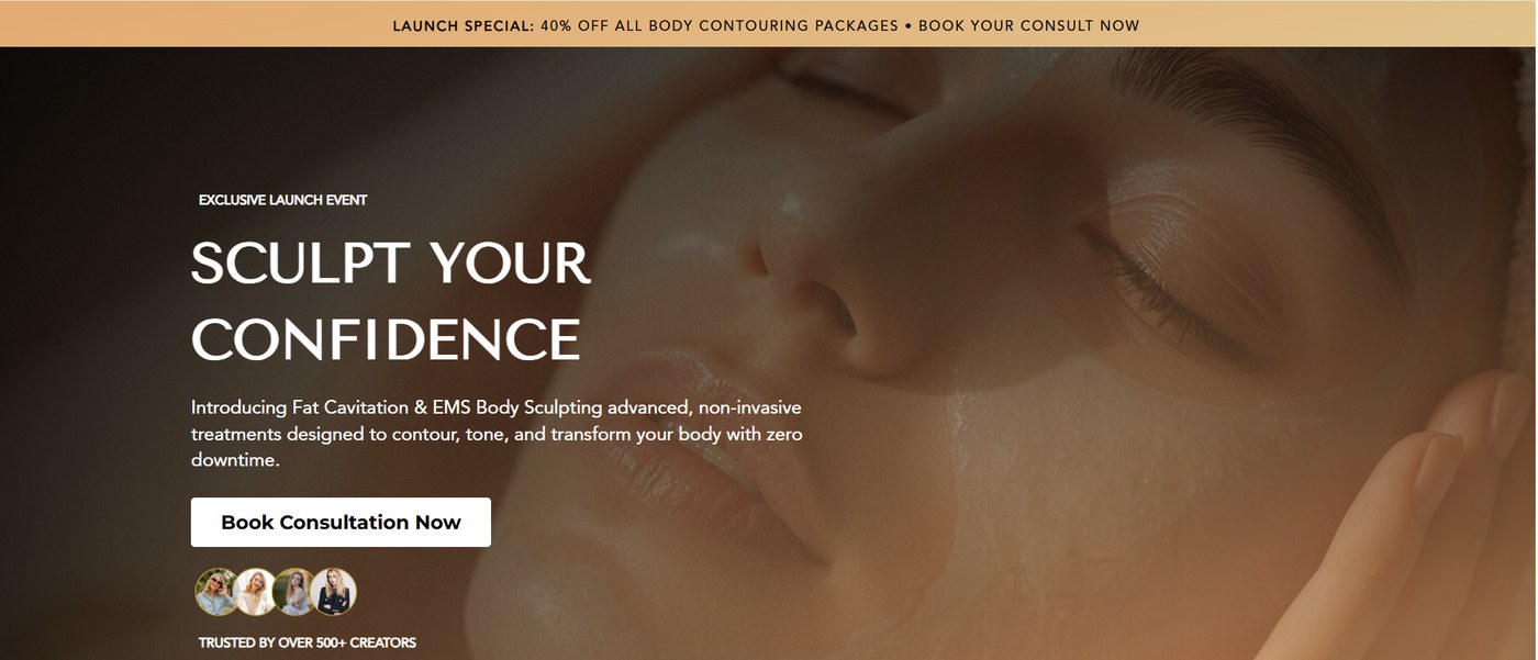 Blanc Body sculpting website