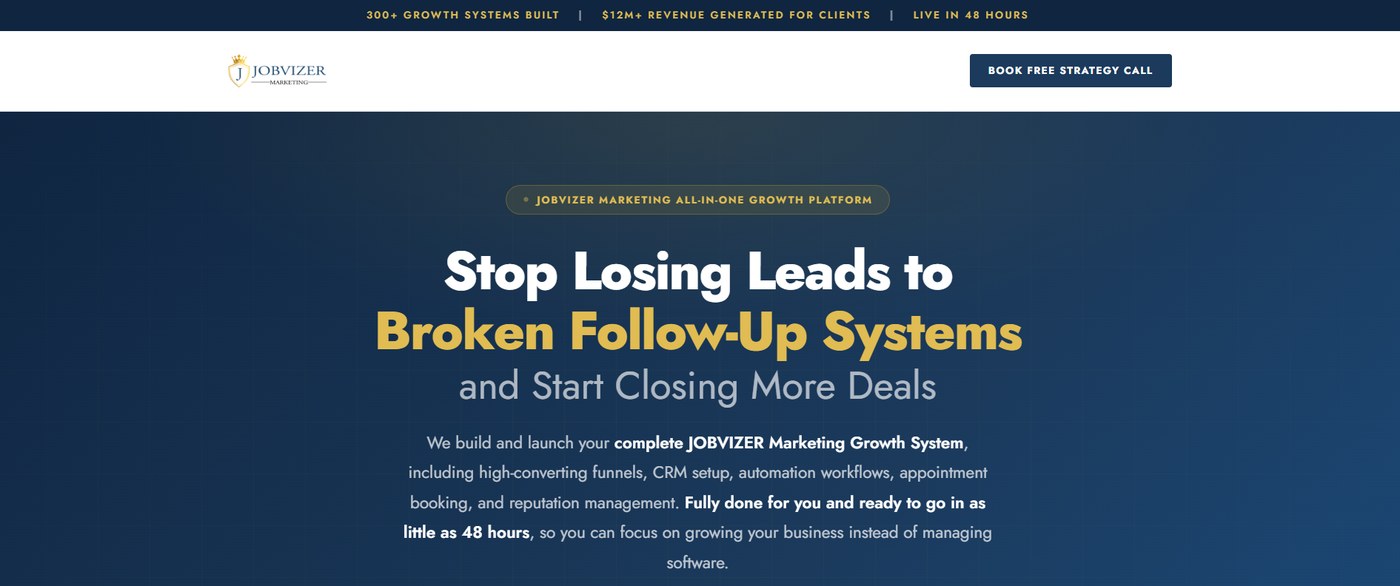 Jobvizer Marketing growth system website