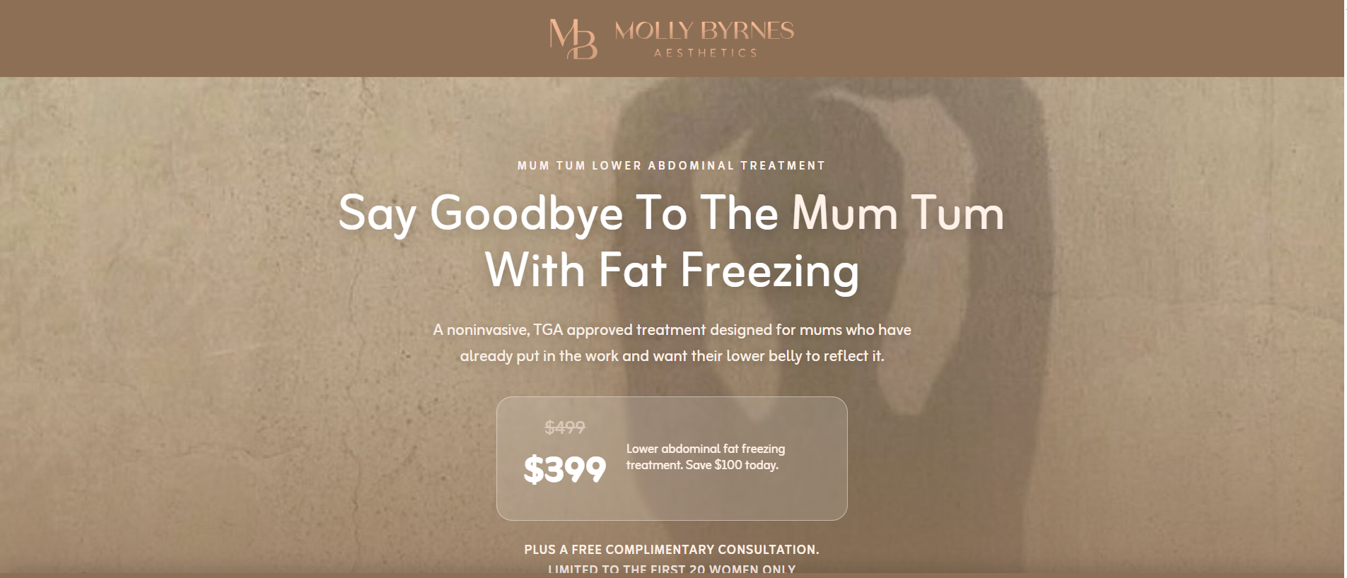 Molly Byrnes Aesthetics fat freezing website