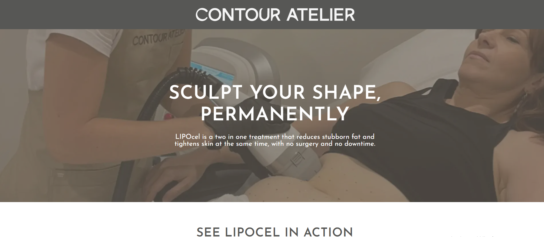 Contour Atelier LIPOcel body sculpting website