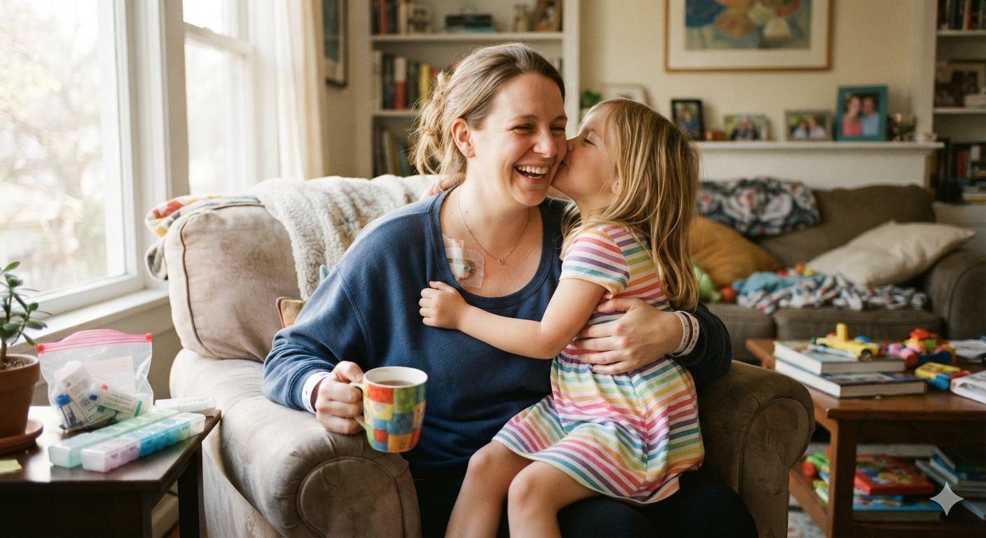 Medical mom and child navigating complex medical life
