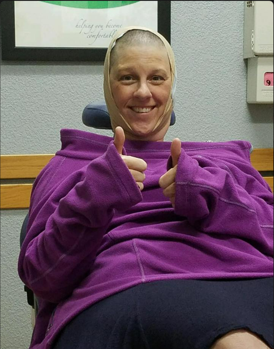 K. Crystal Griffith during medical treatment