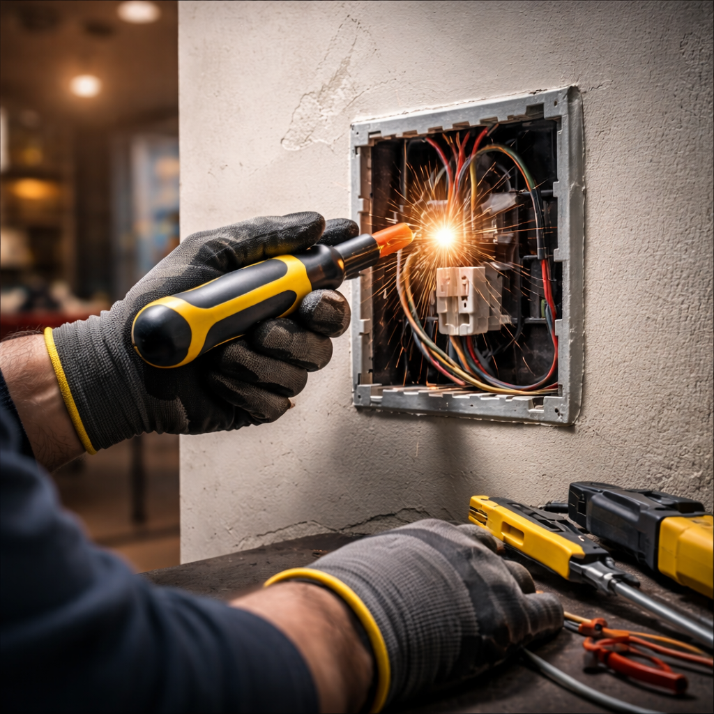 Outlet repair service by Behr Electric
