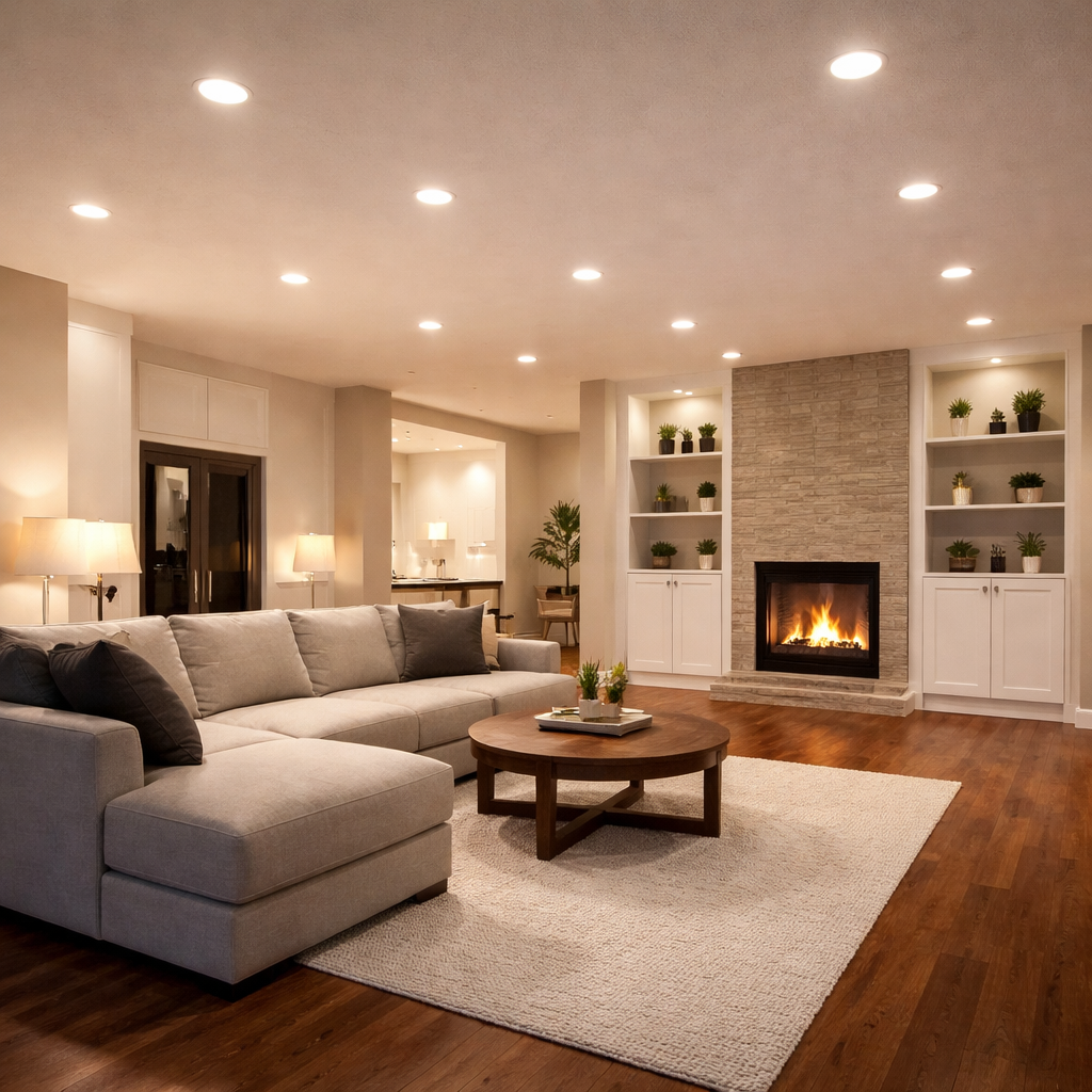 Modern lighting upgrade by Behr Electric