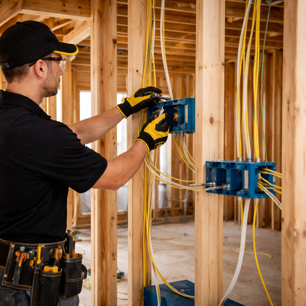 New construction wiring by Behr Electric
