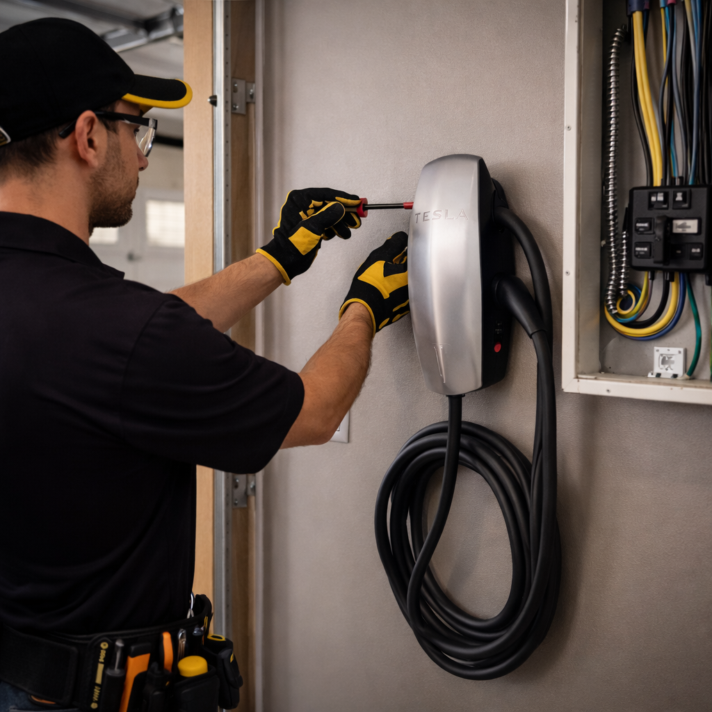 EV charger installation by Behr Electric