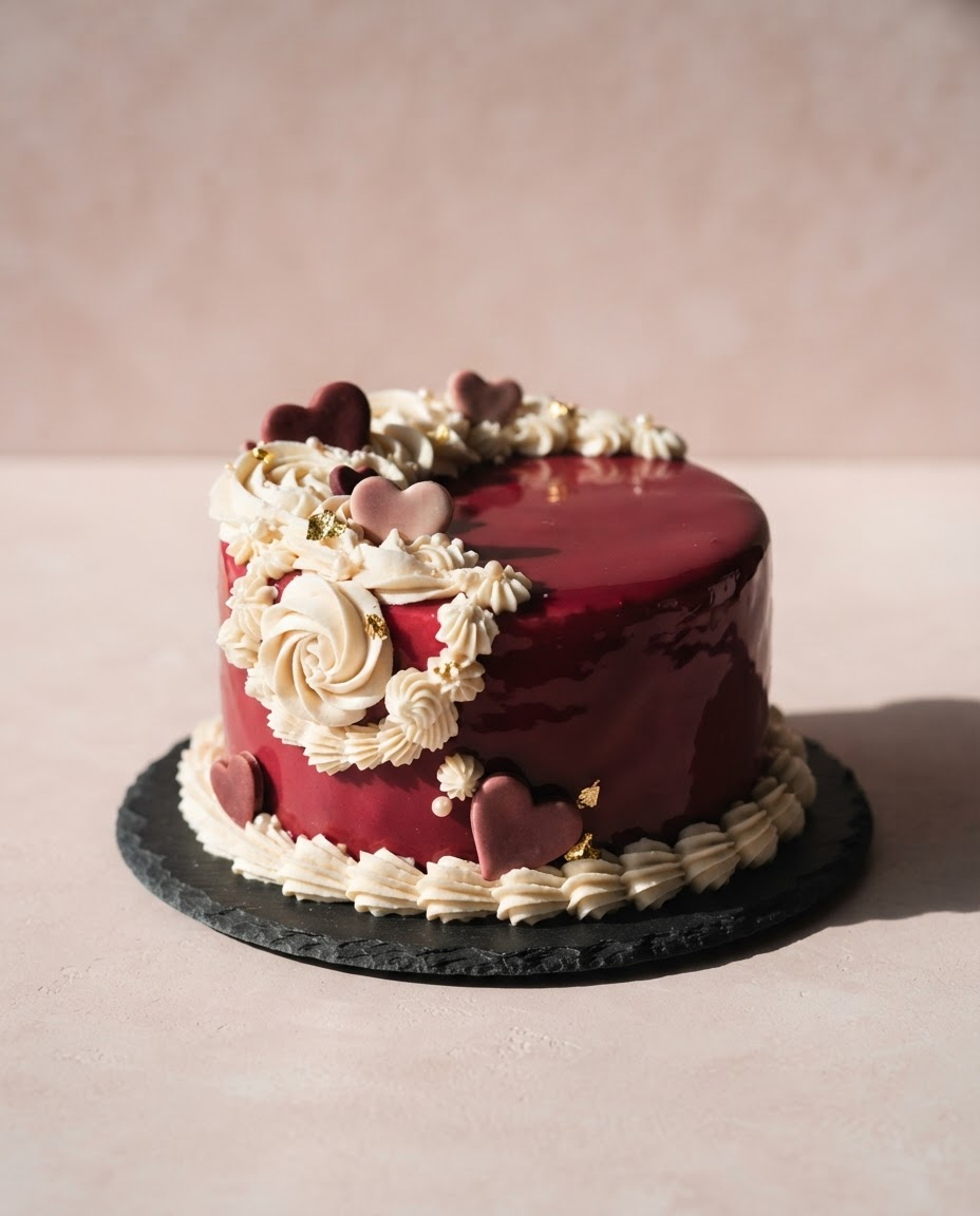 Berry Mirror Cake