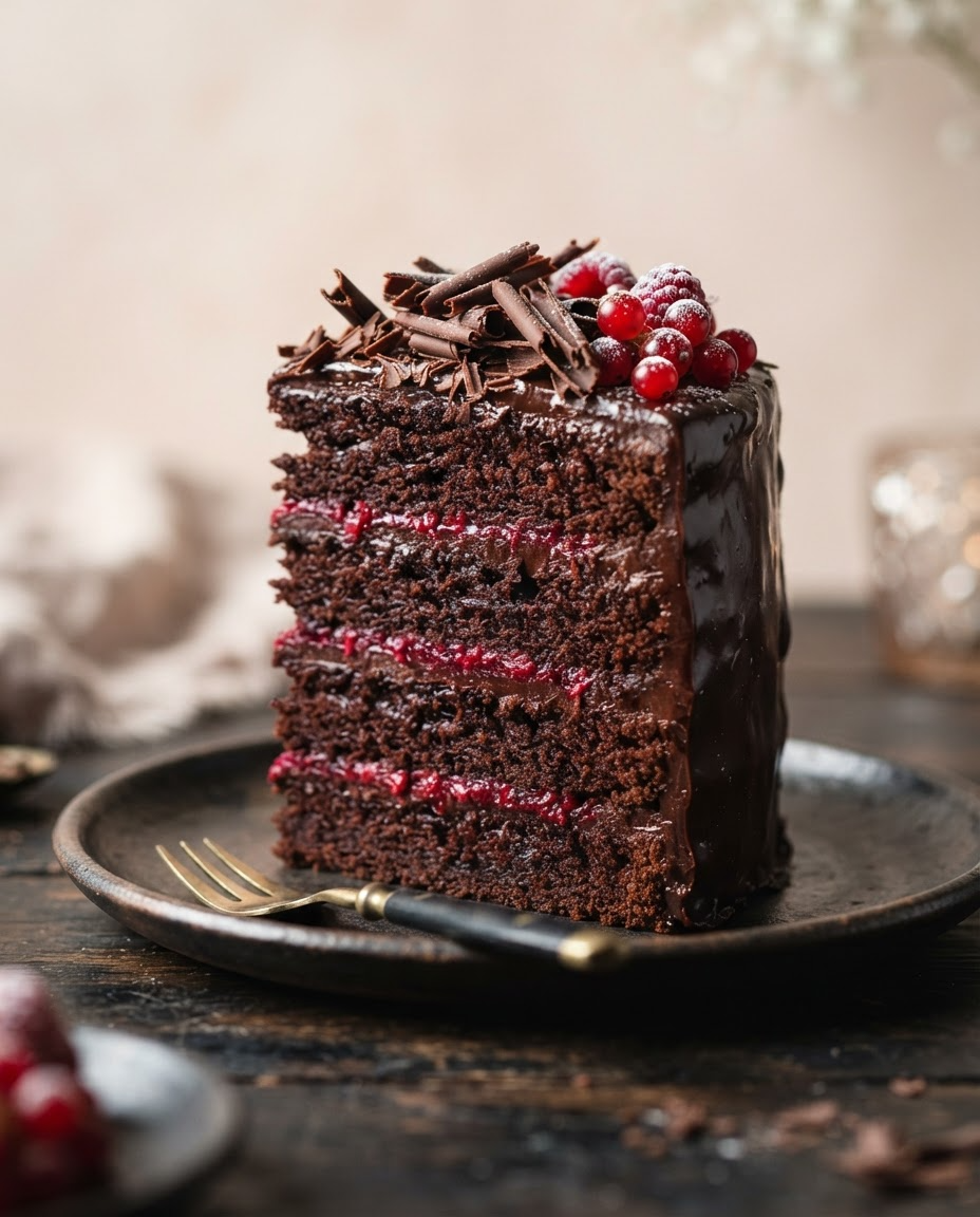 Ganache Tower Cake