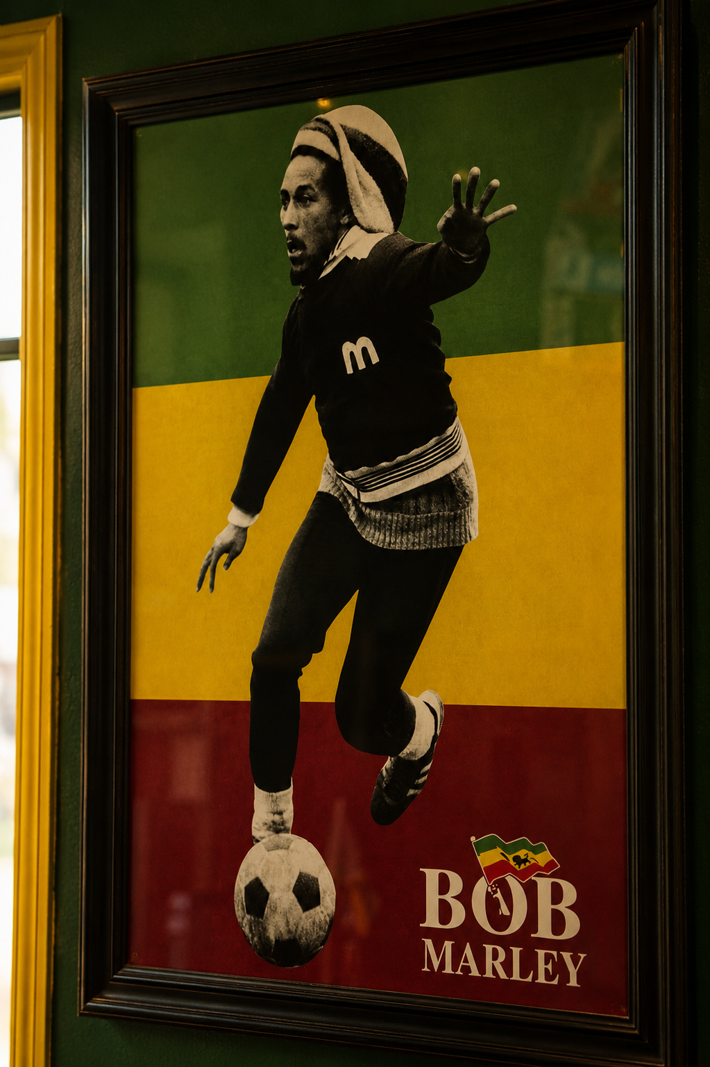 Mural of a dancer on the wall