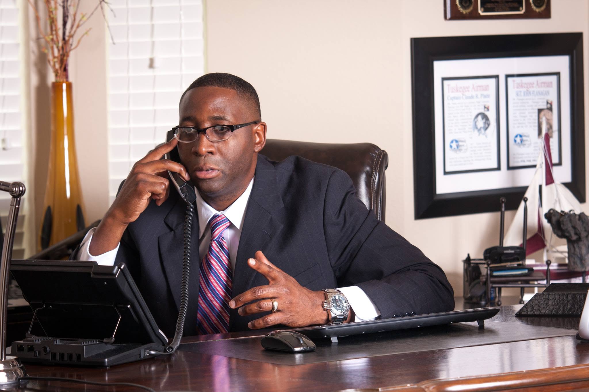 Tracy Pierce at his Fort Worth office
