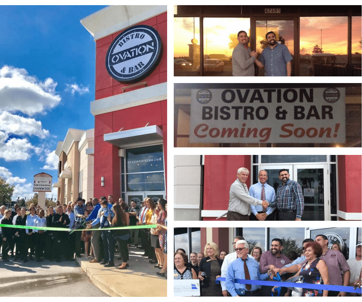 Collage of Ovation Bistro & Bar Openings