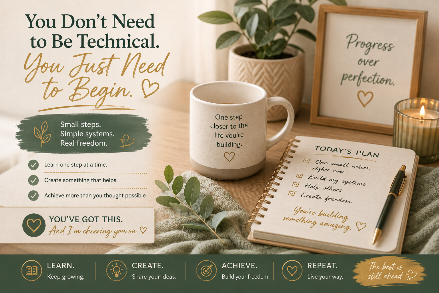 You don't need to be technical to begin using AI and building simple online income ideas