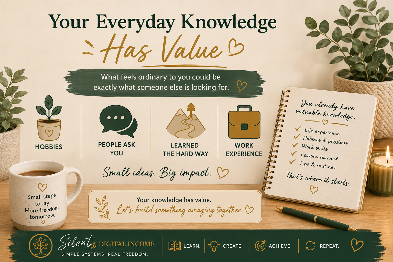 Everyday knowledge and life experience can become useful digital product ideas for beginners