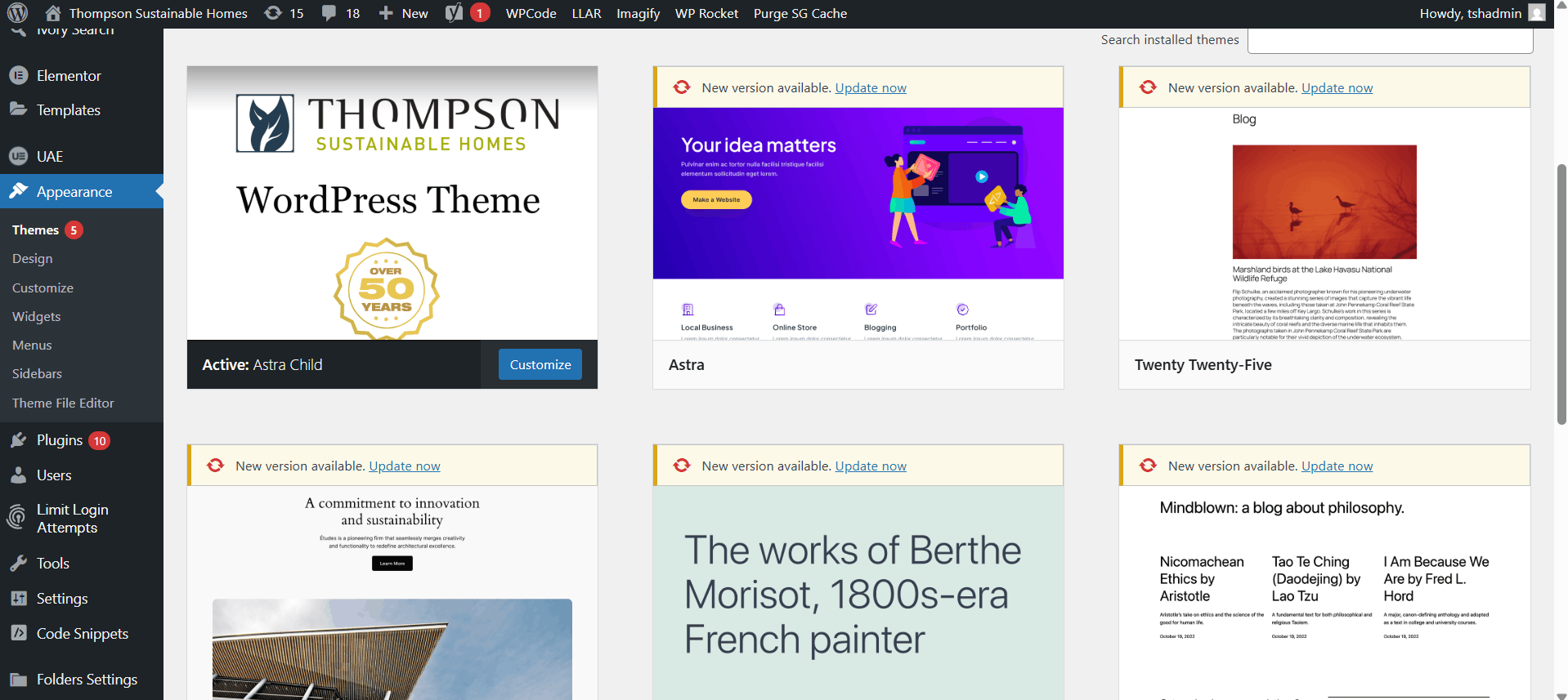 WordPress portfolio project