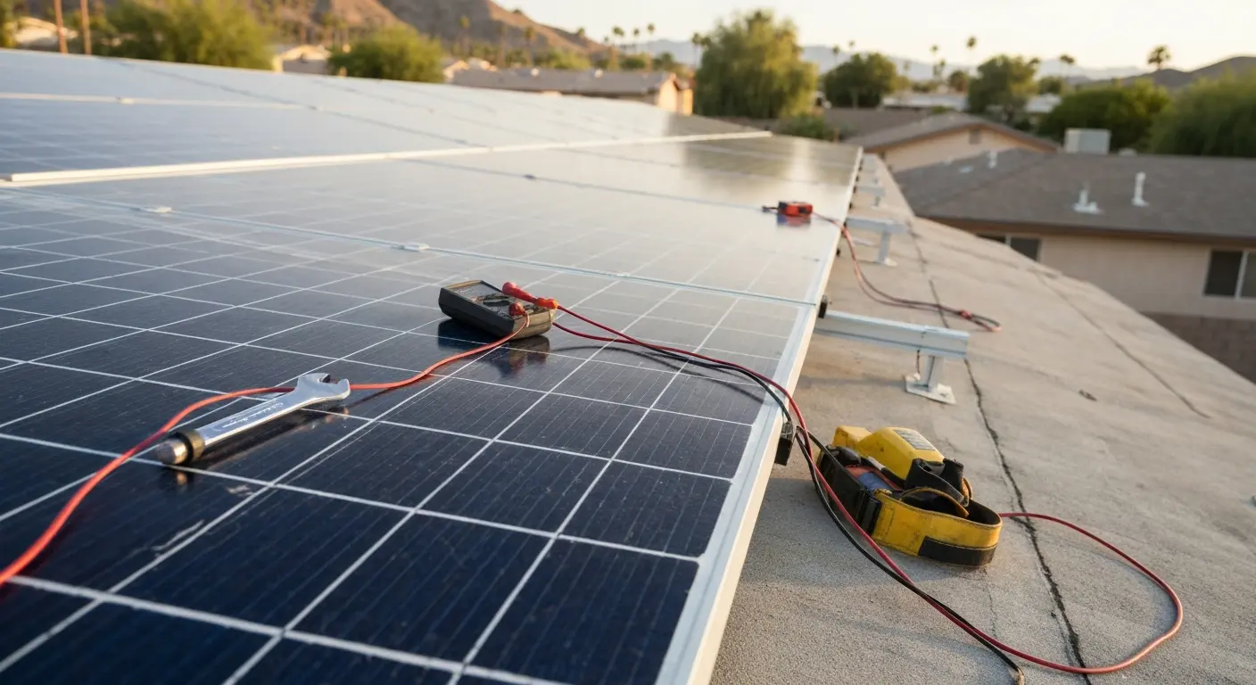 Solar panel repair project