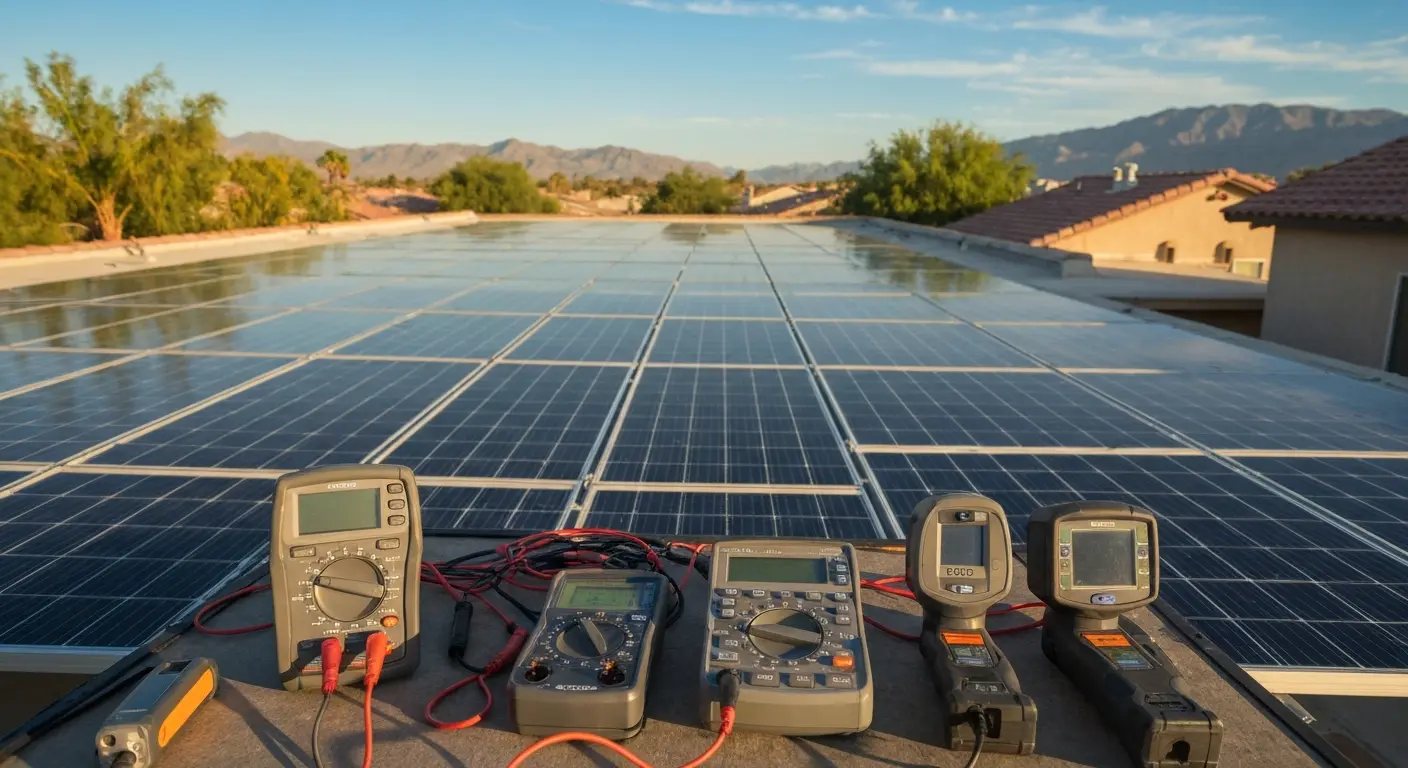 Solar system diagnostic testing